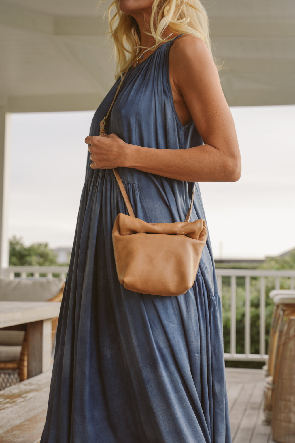 Grace Leather Rollover Bag