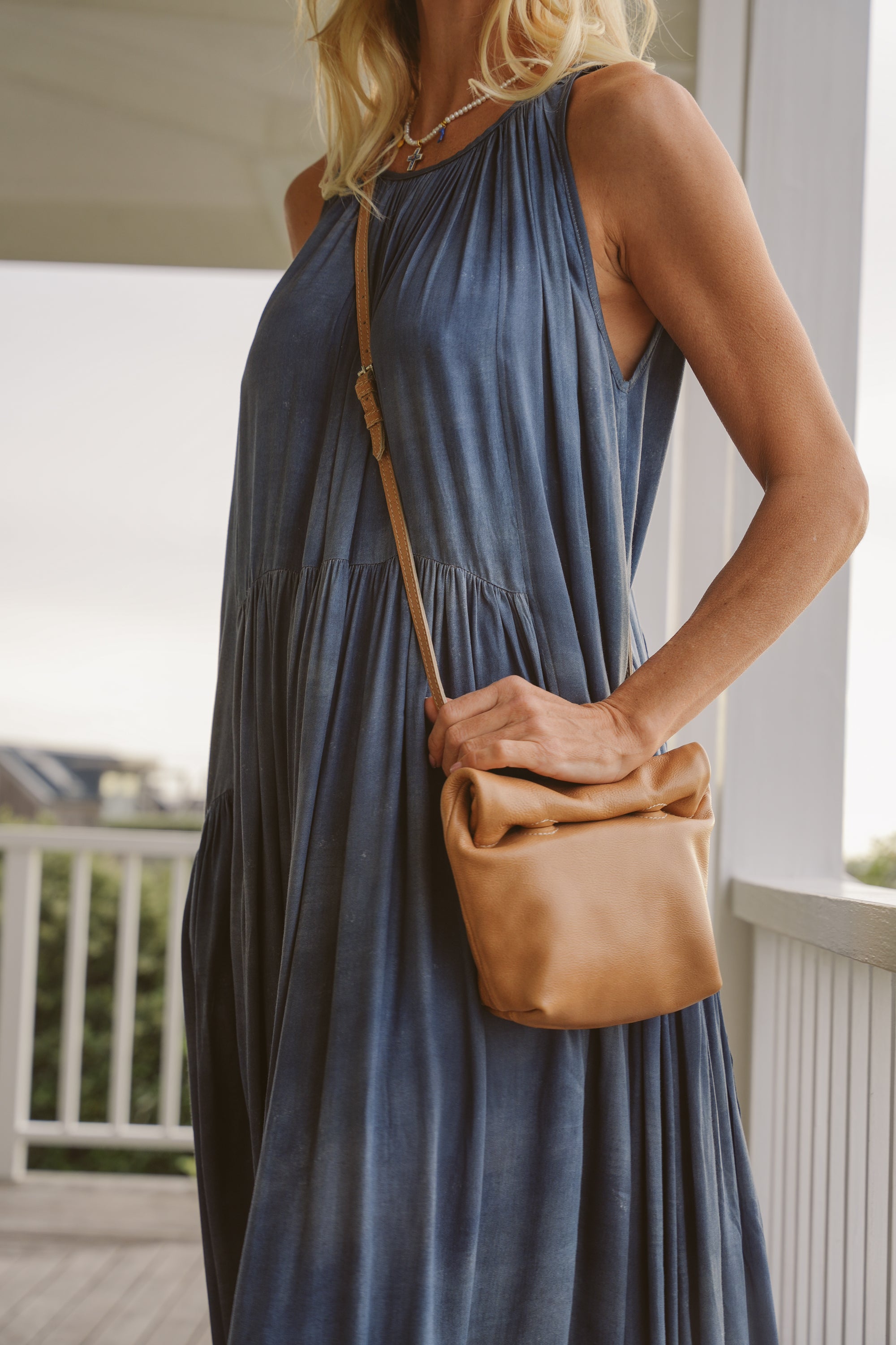 Grace Leather Rollover Bag