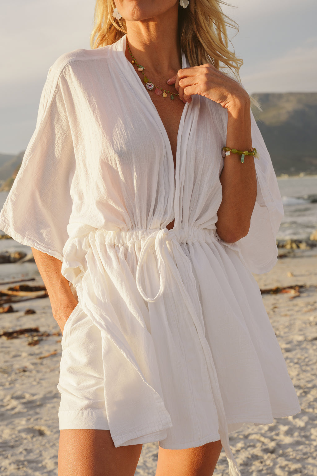 Katie Cotton Drawstring Kimono