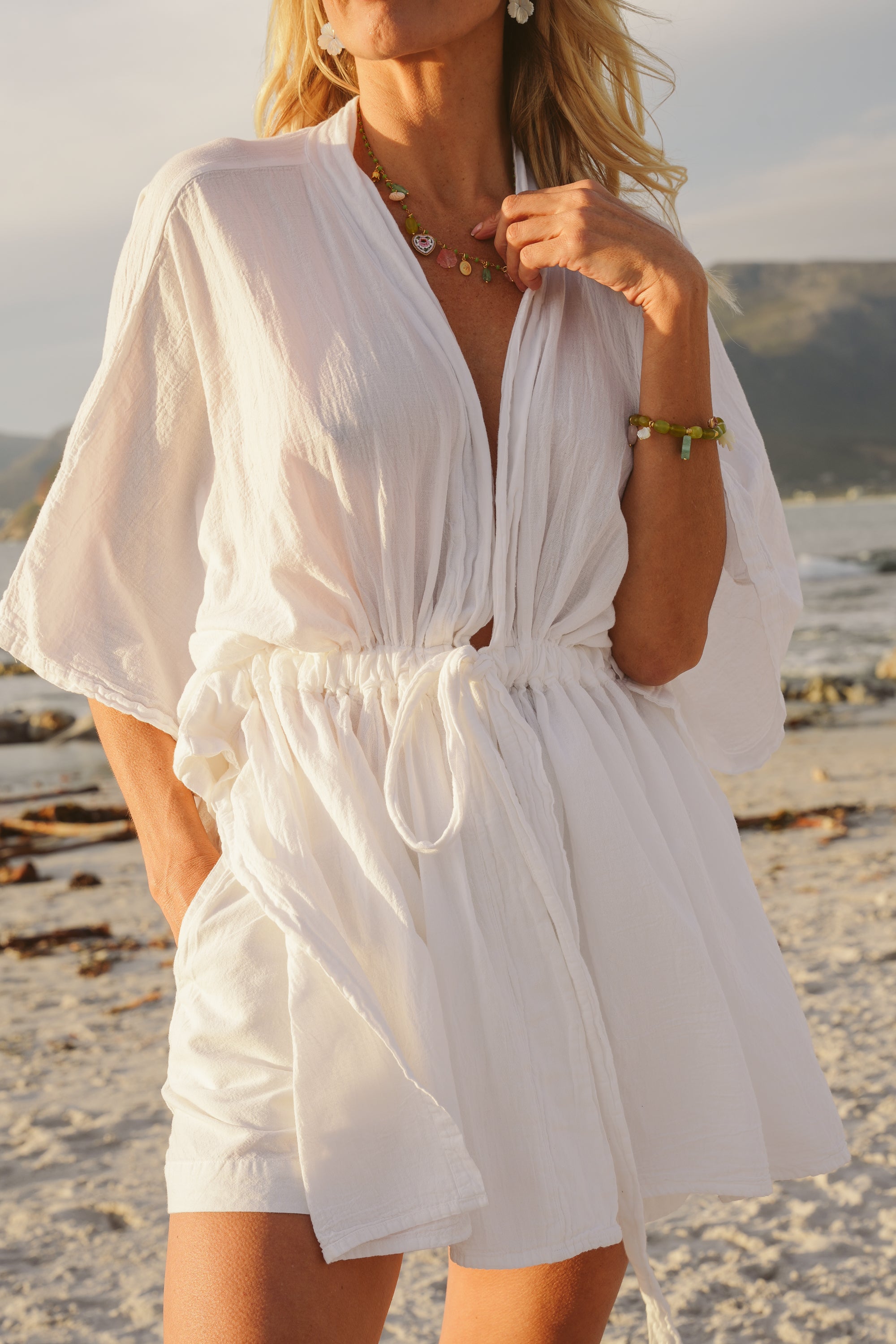 Katie Cotton Drawstring Kimono