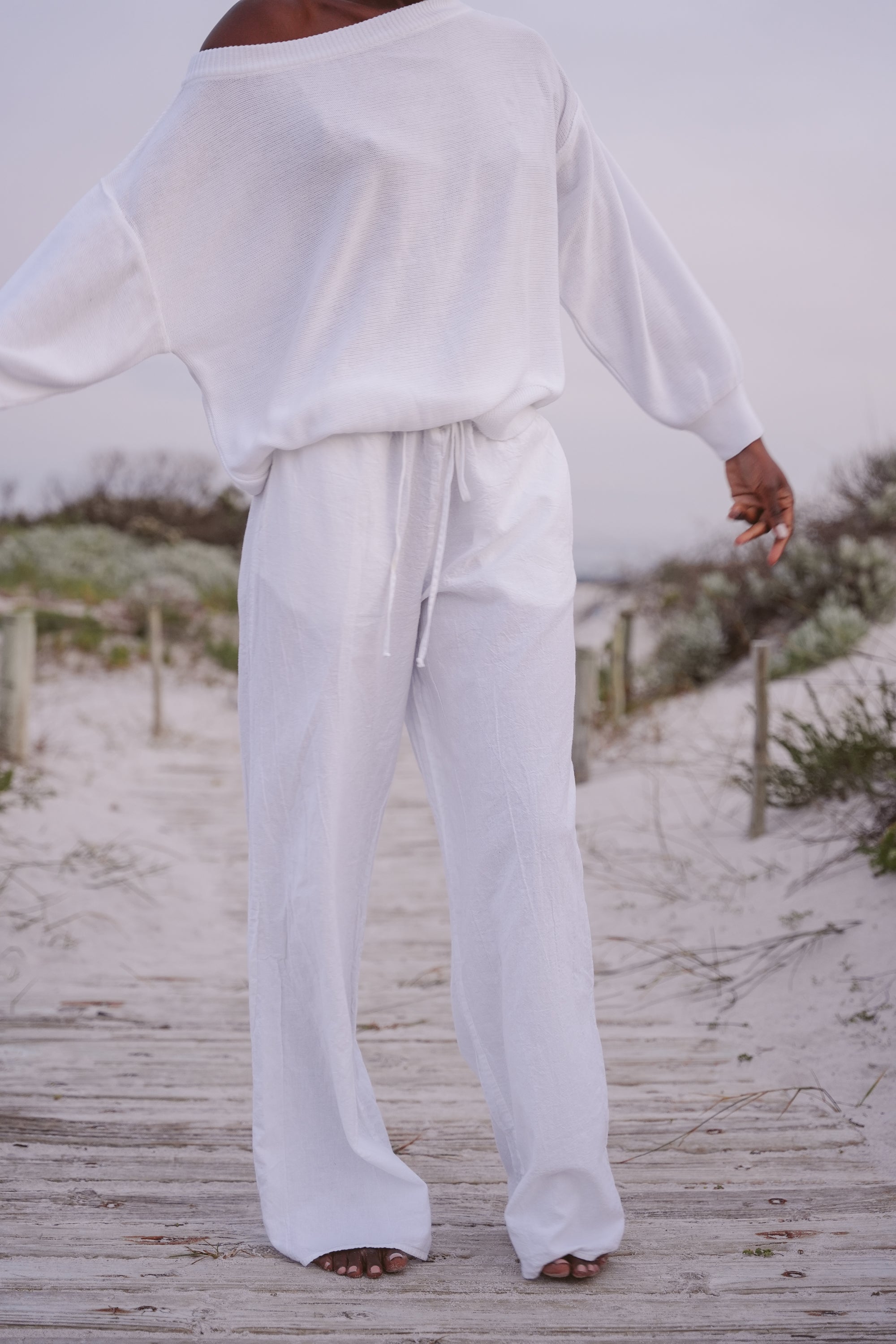 Hana Cotton Drawstring Pants