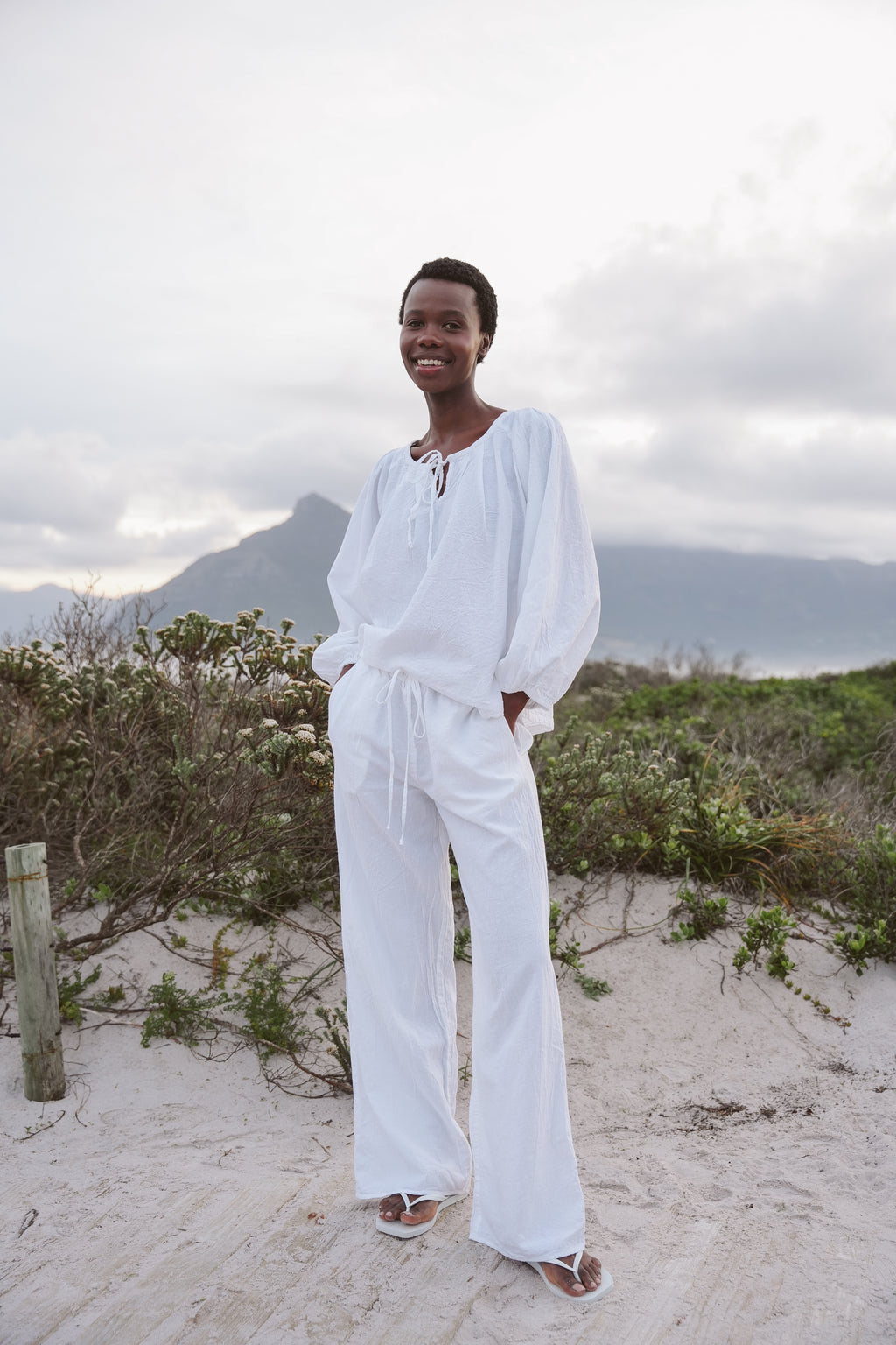 Hana Cotton Drawstring Pants