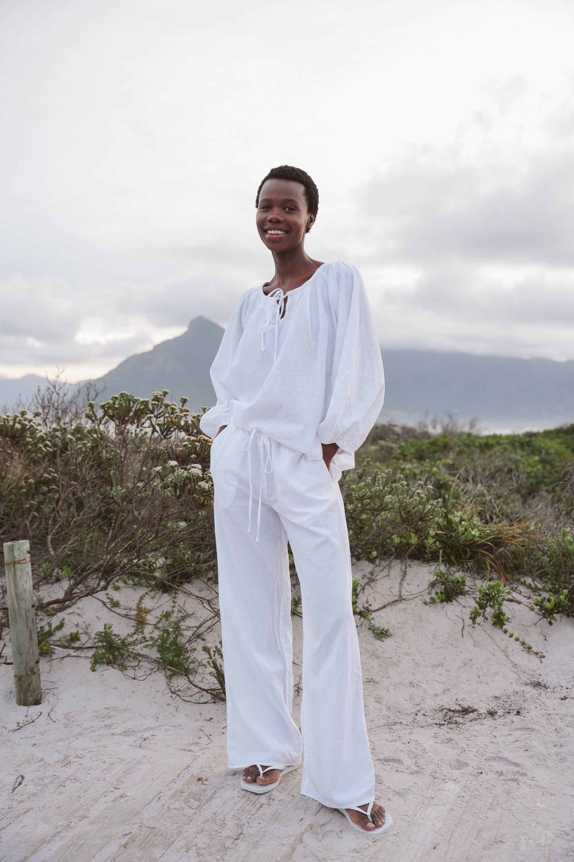 Hana Cotton Drawstring Pants