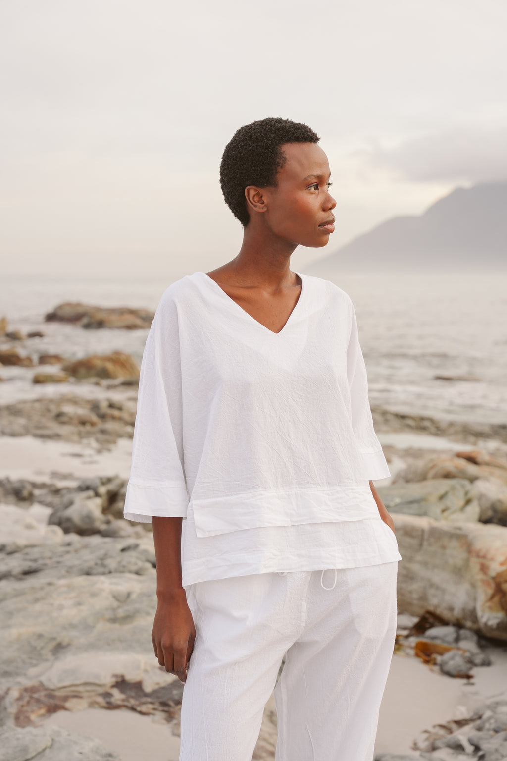 Bee Cotton Tiered Top