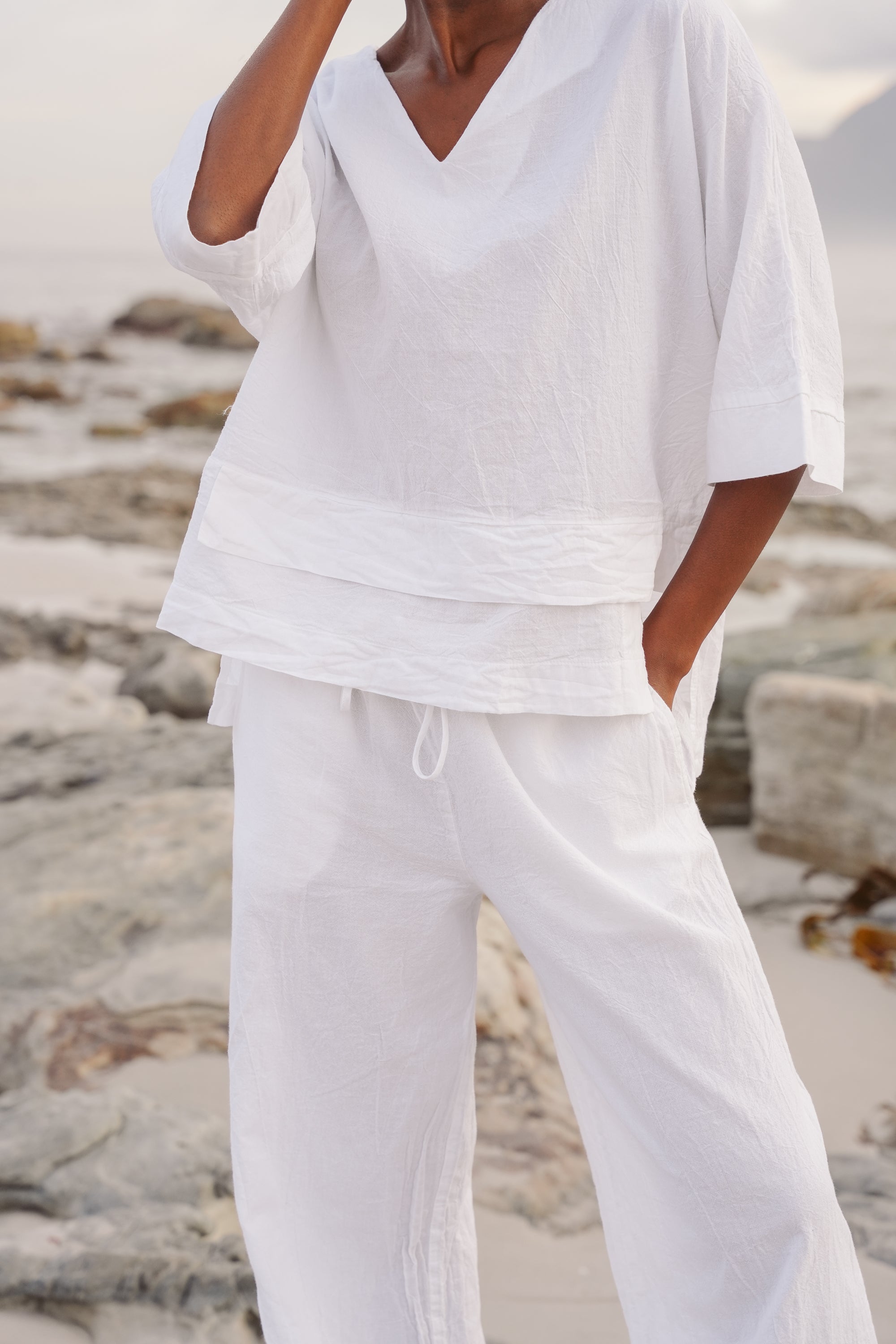 Bee Cotton Tiered Top