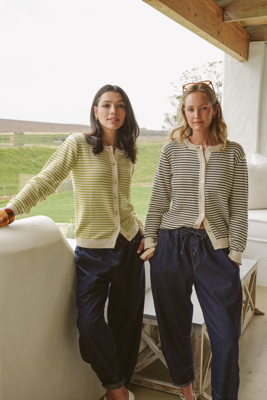 Gianna Cotton Cloud-Stitch Cardigan