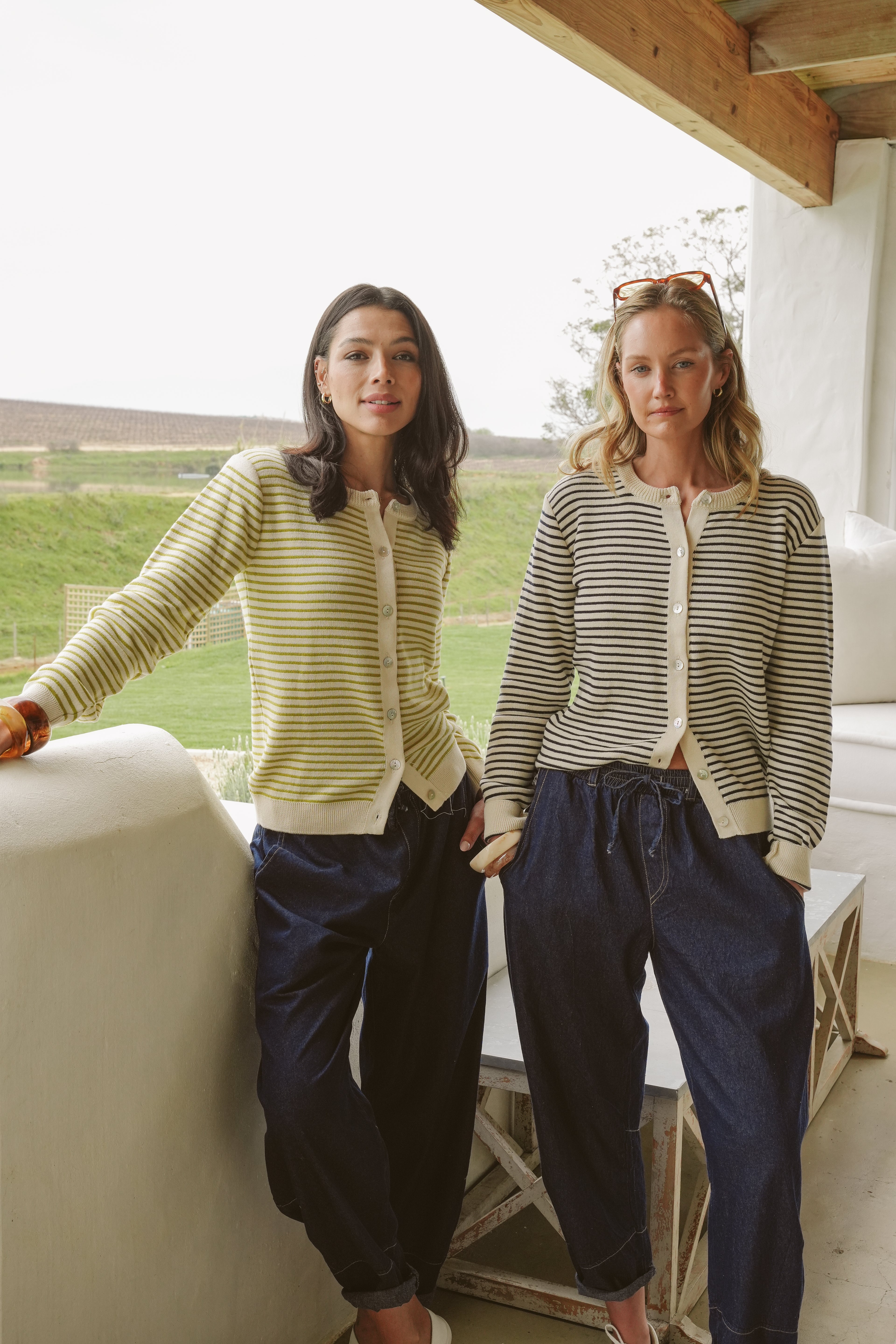 Gianna Cotton Cloud-Stitch Cardigan