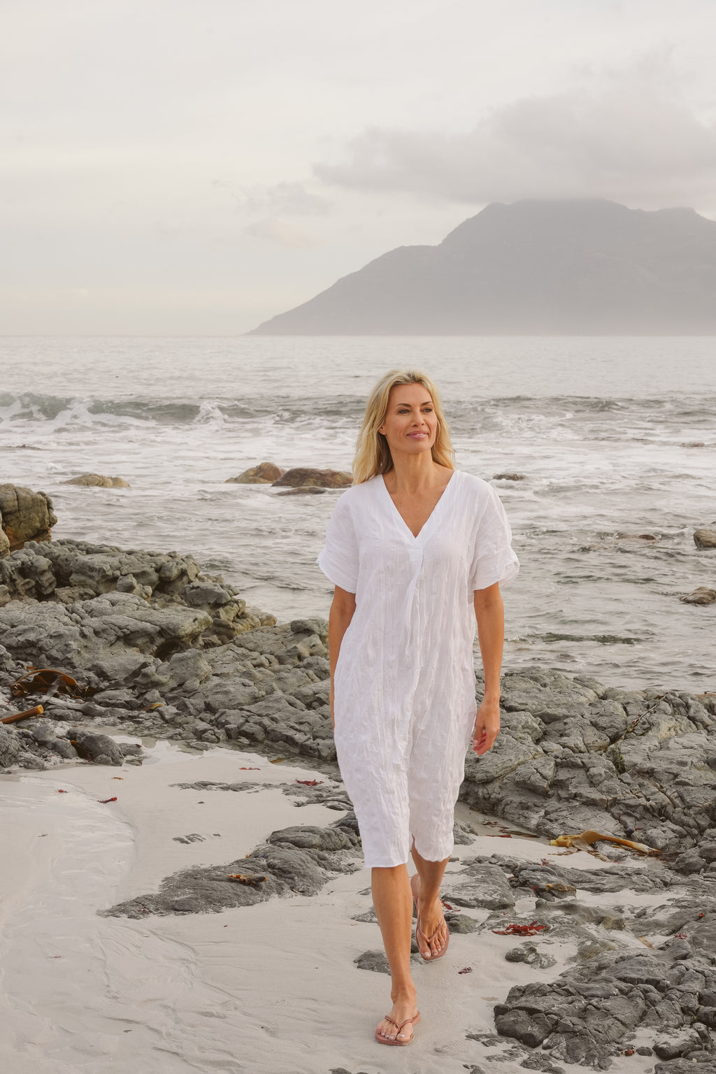 Sage Cotton Flowy Kaftan