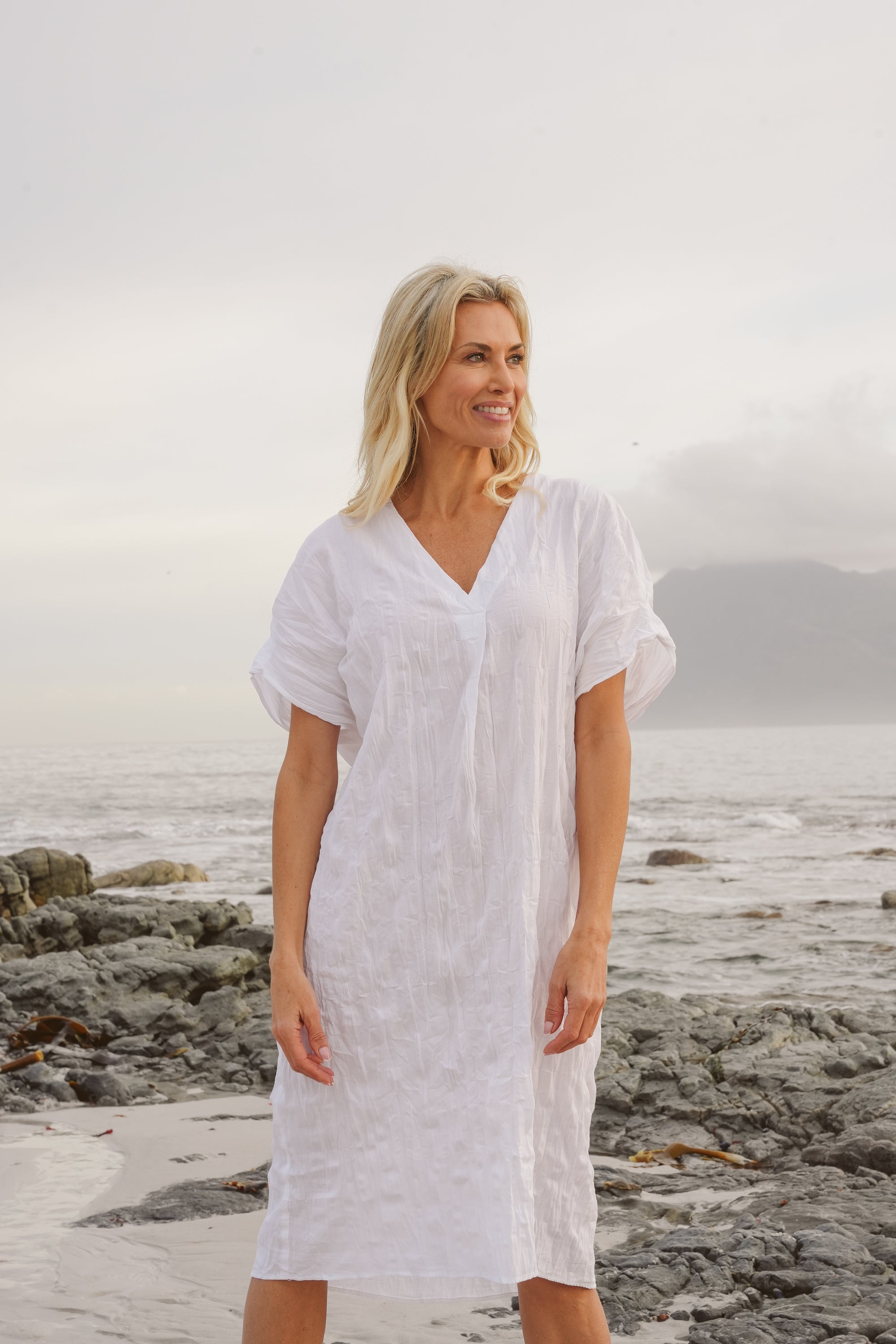 Sage Cotton Flowy Kaftan