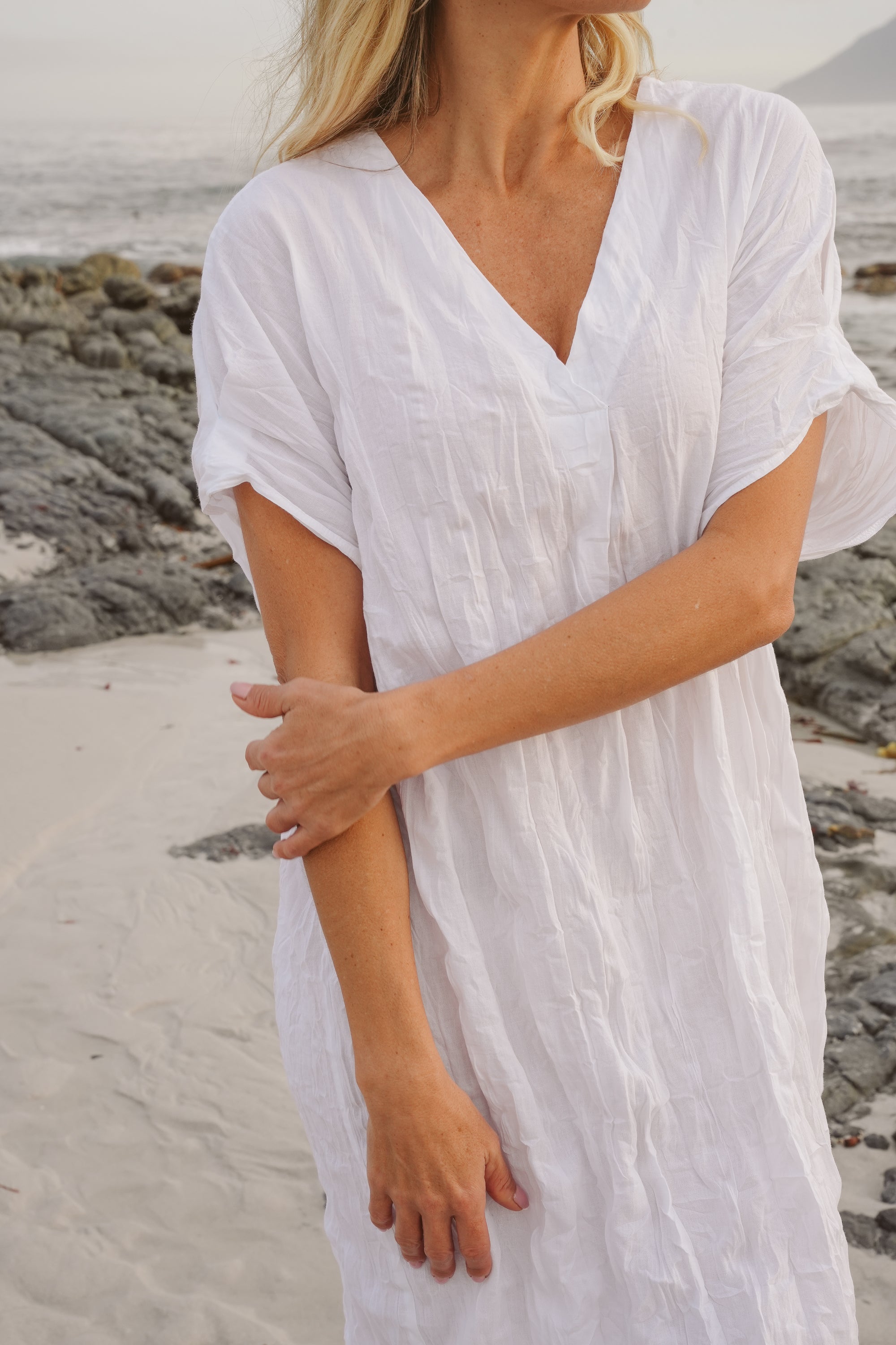 Sage Cotton Flowy Kaftan