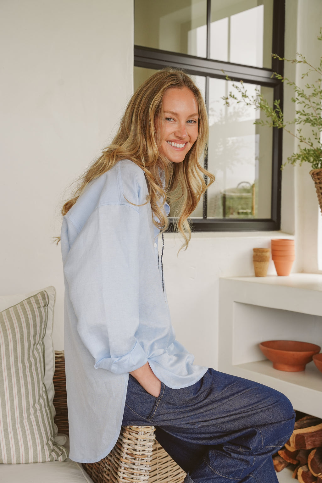Sadie Linen Boyfriend Shirt