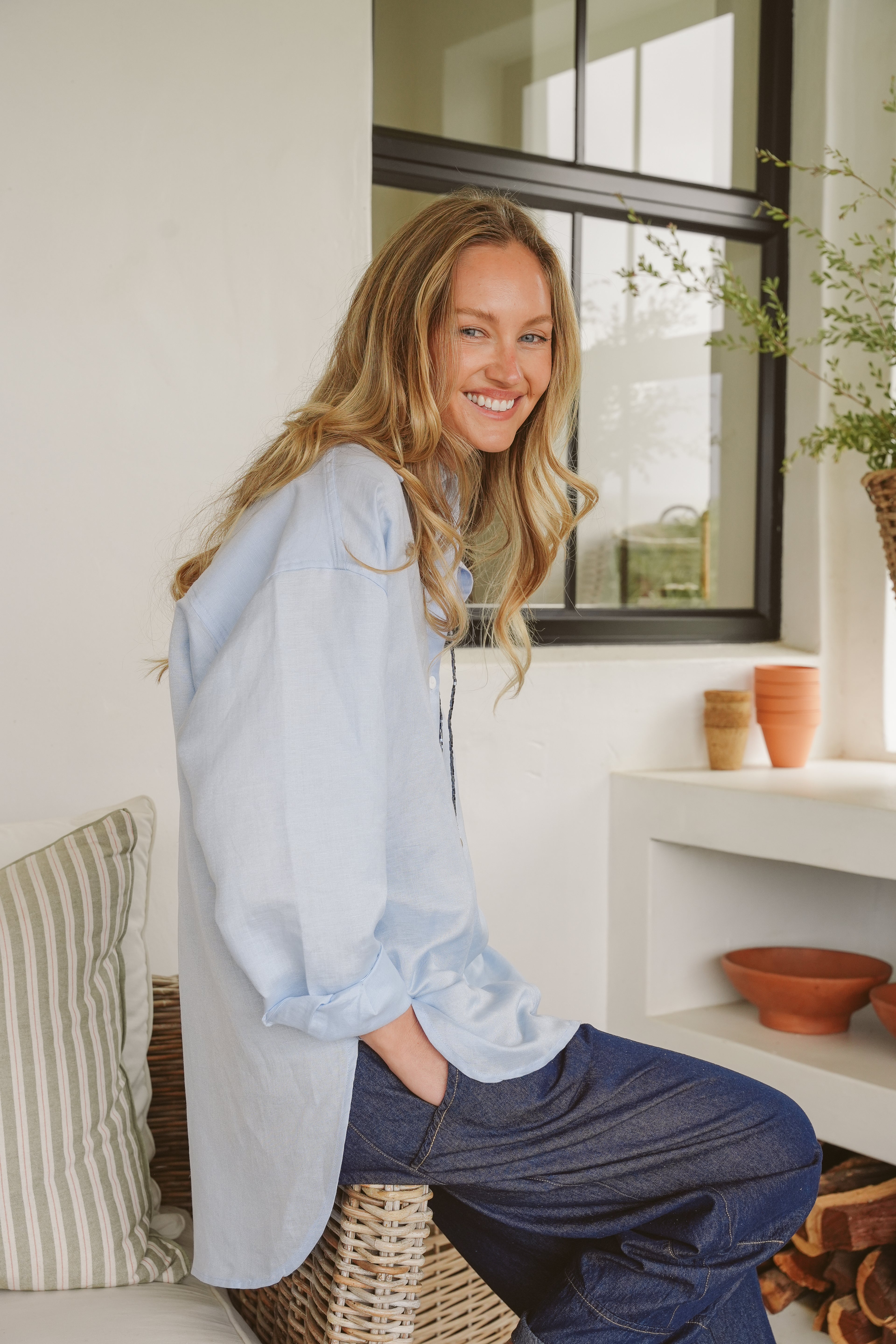 Sadie Linen Boyfriend Shirt