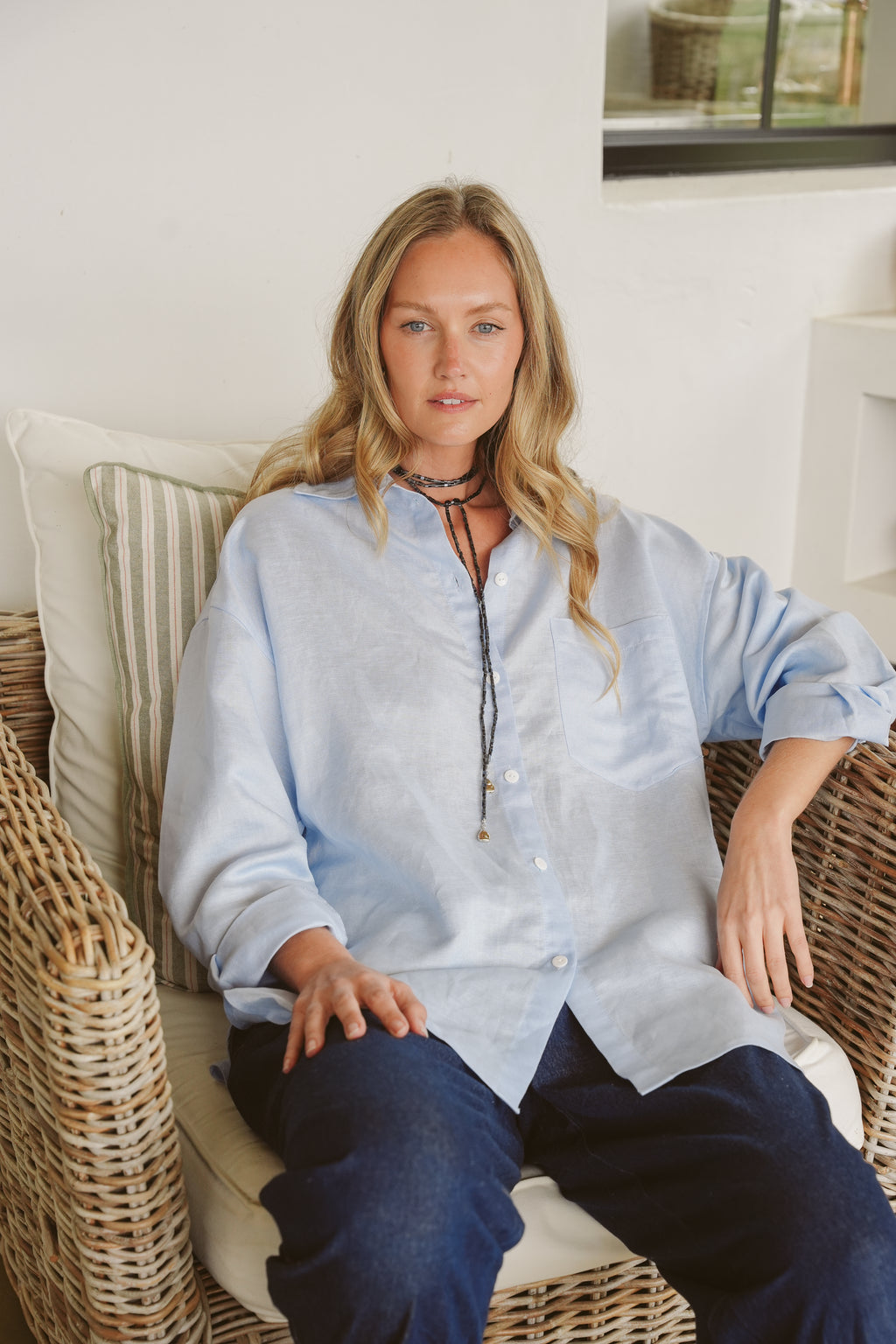 Sadie Linen Boyfriend Shirt