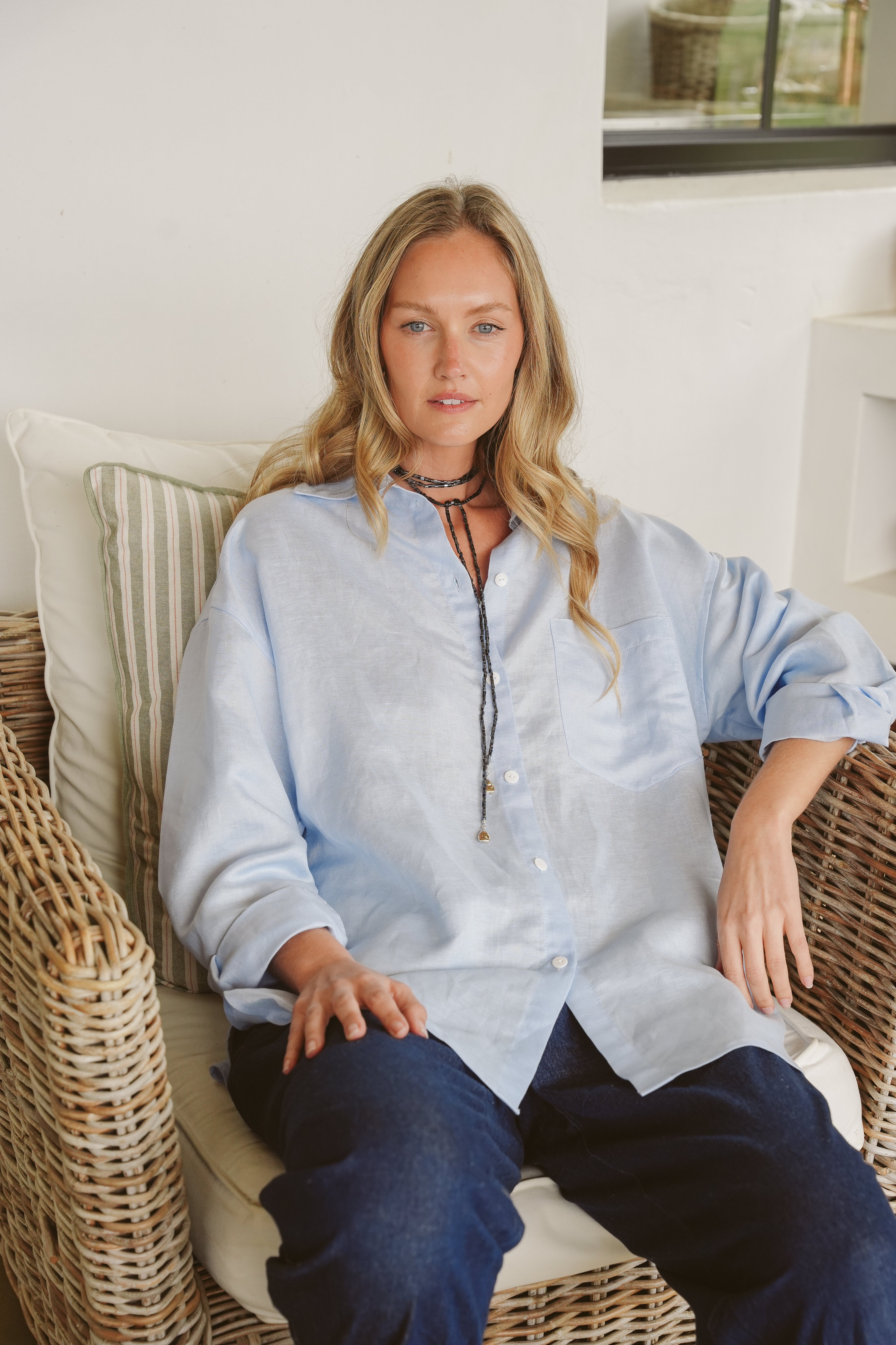 Sadie Linen Boyfriend Shirt