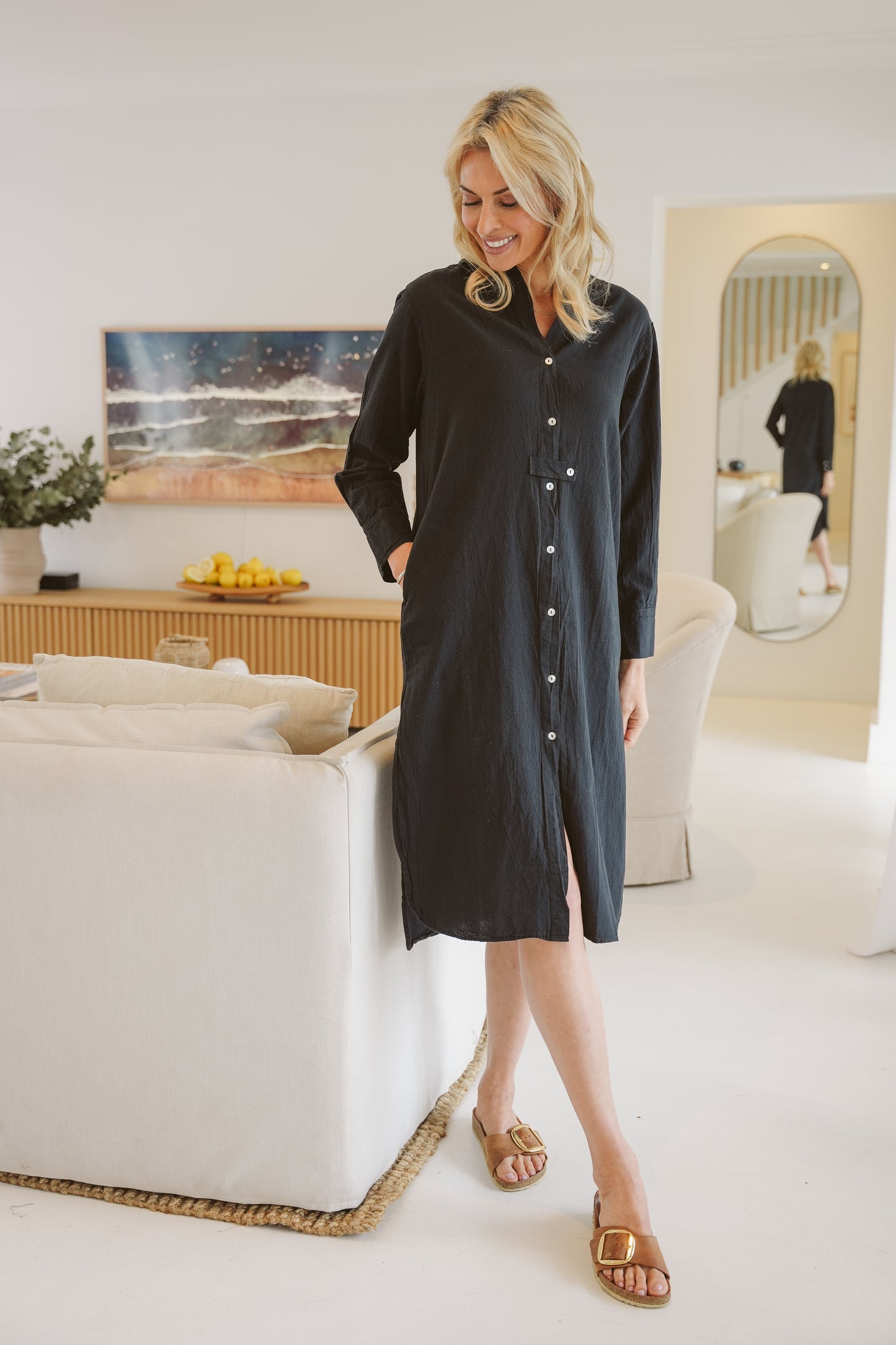 Blossom Cotton Shirt Dress