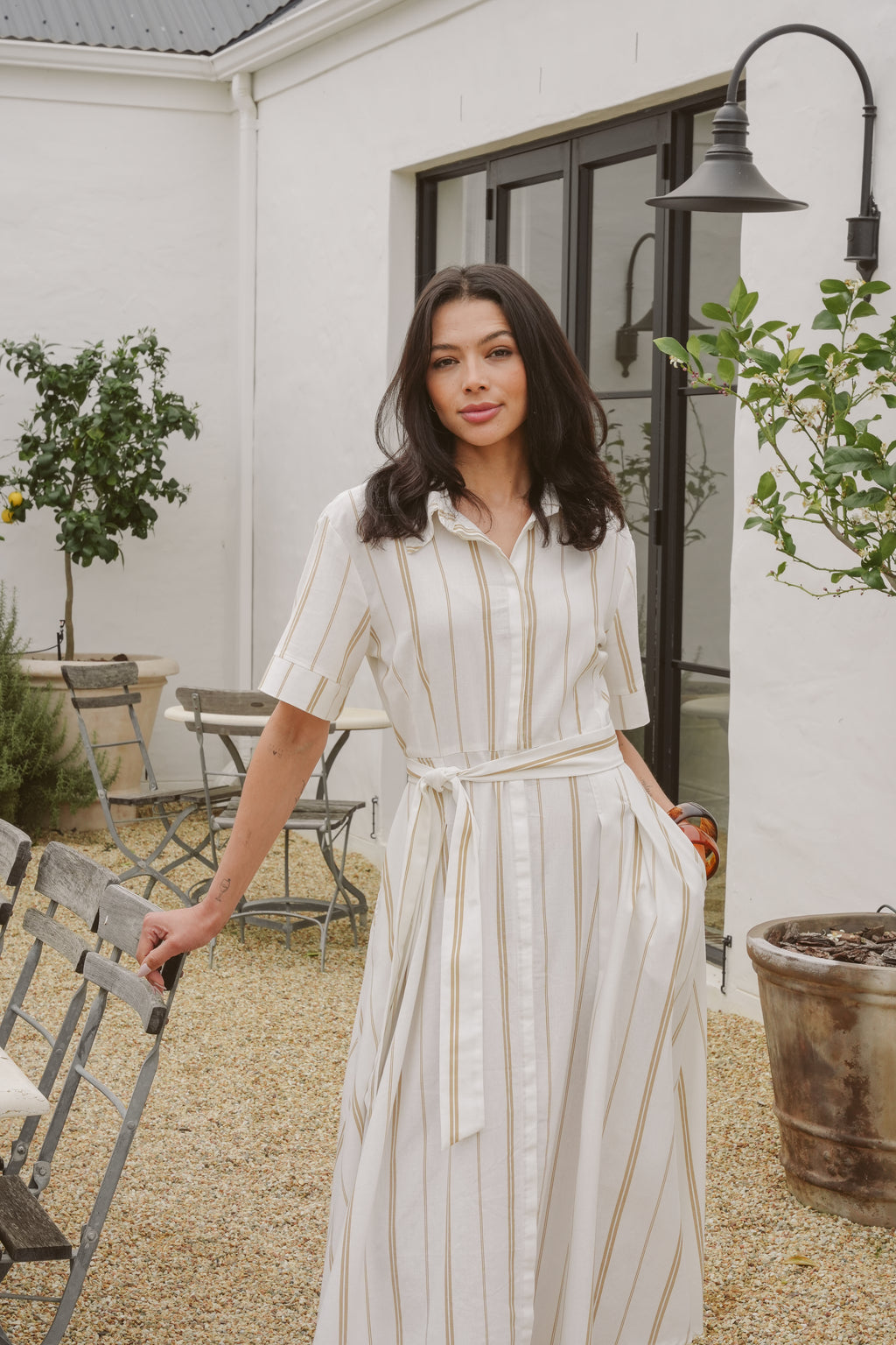 Piper Linen Blend Shirt Dress