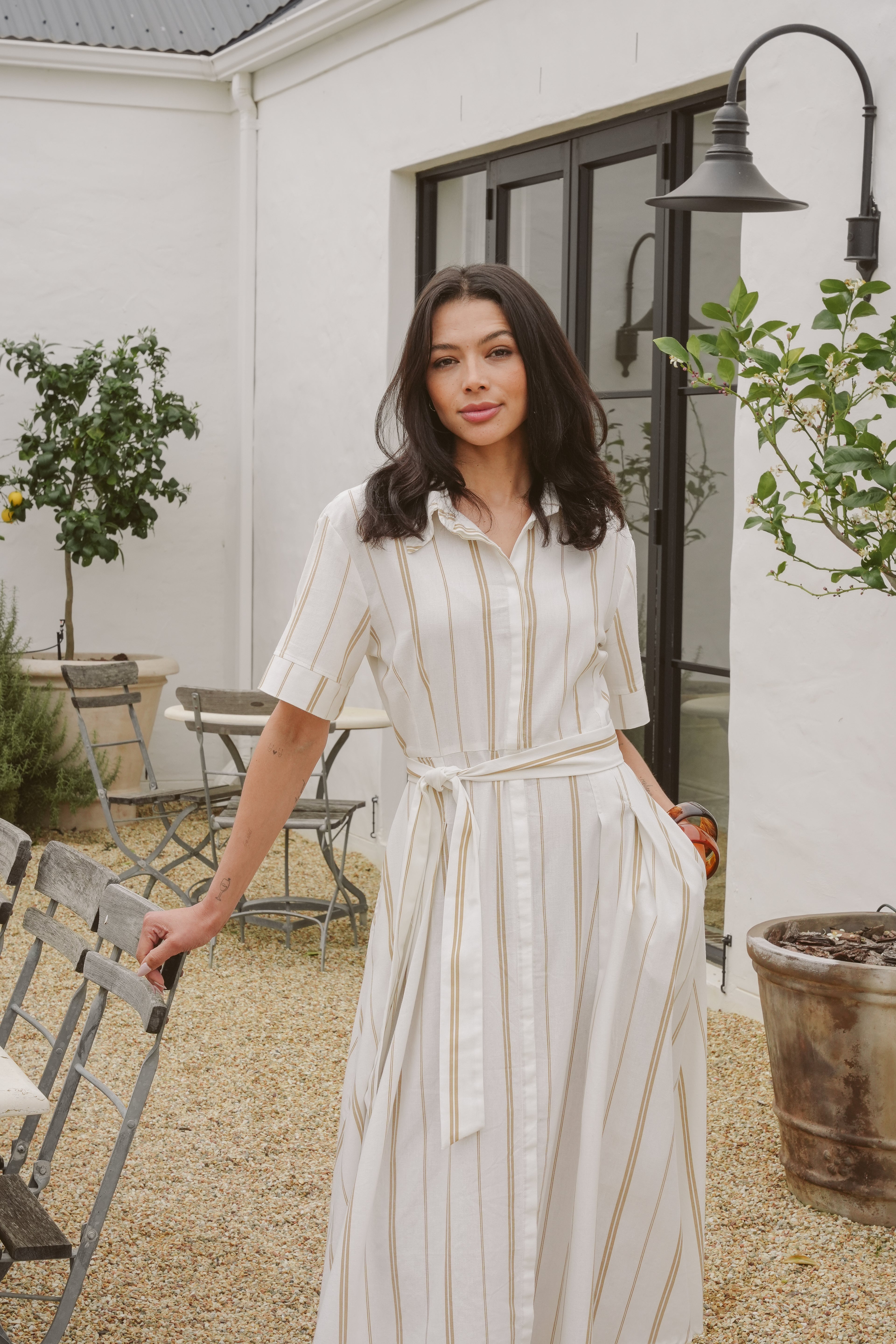 Piper Linen Blend Shirt Dress