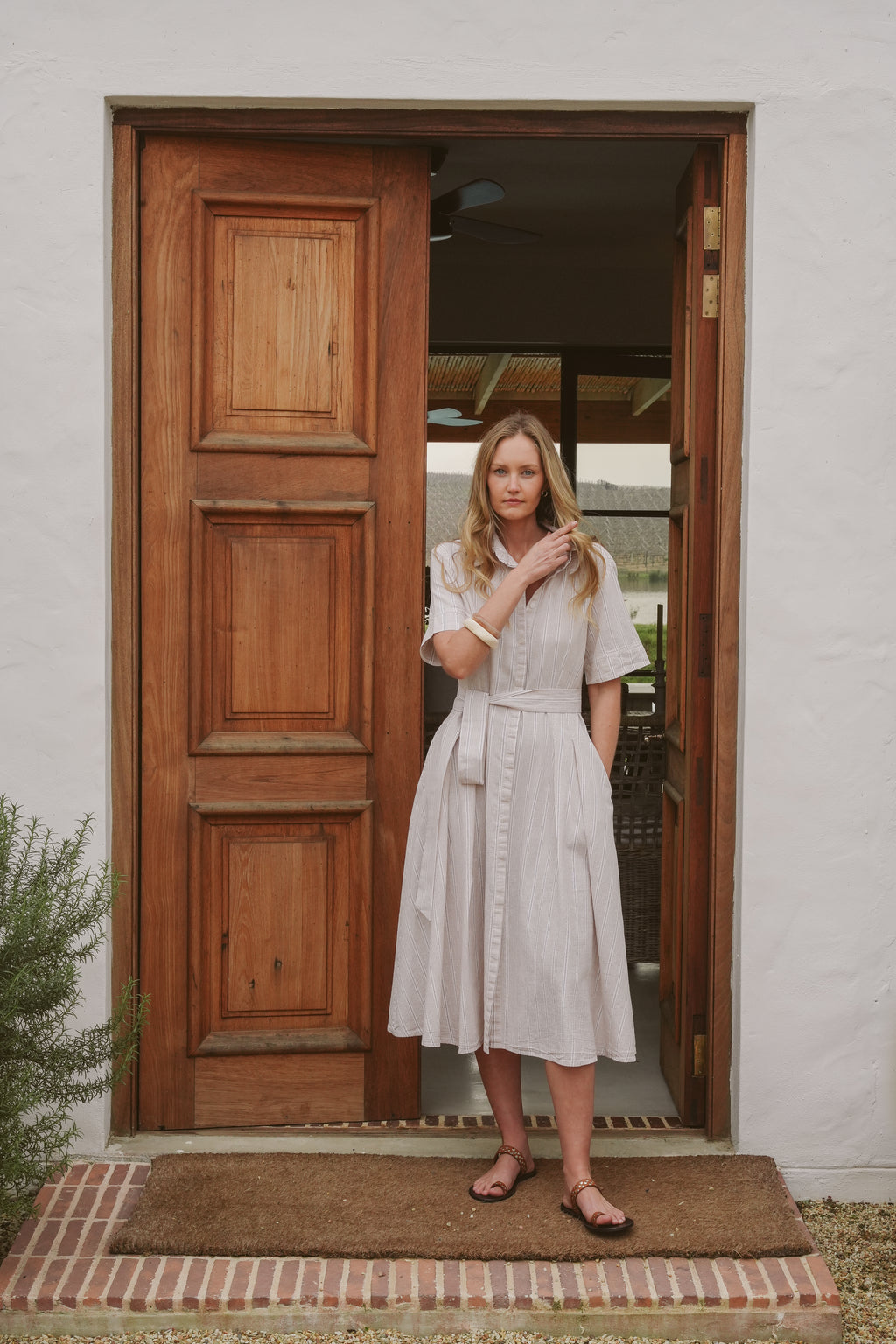 Piper Linen Blend Shirt Dress