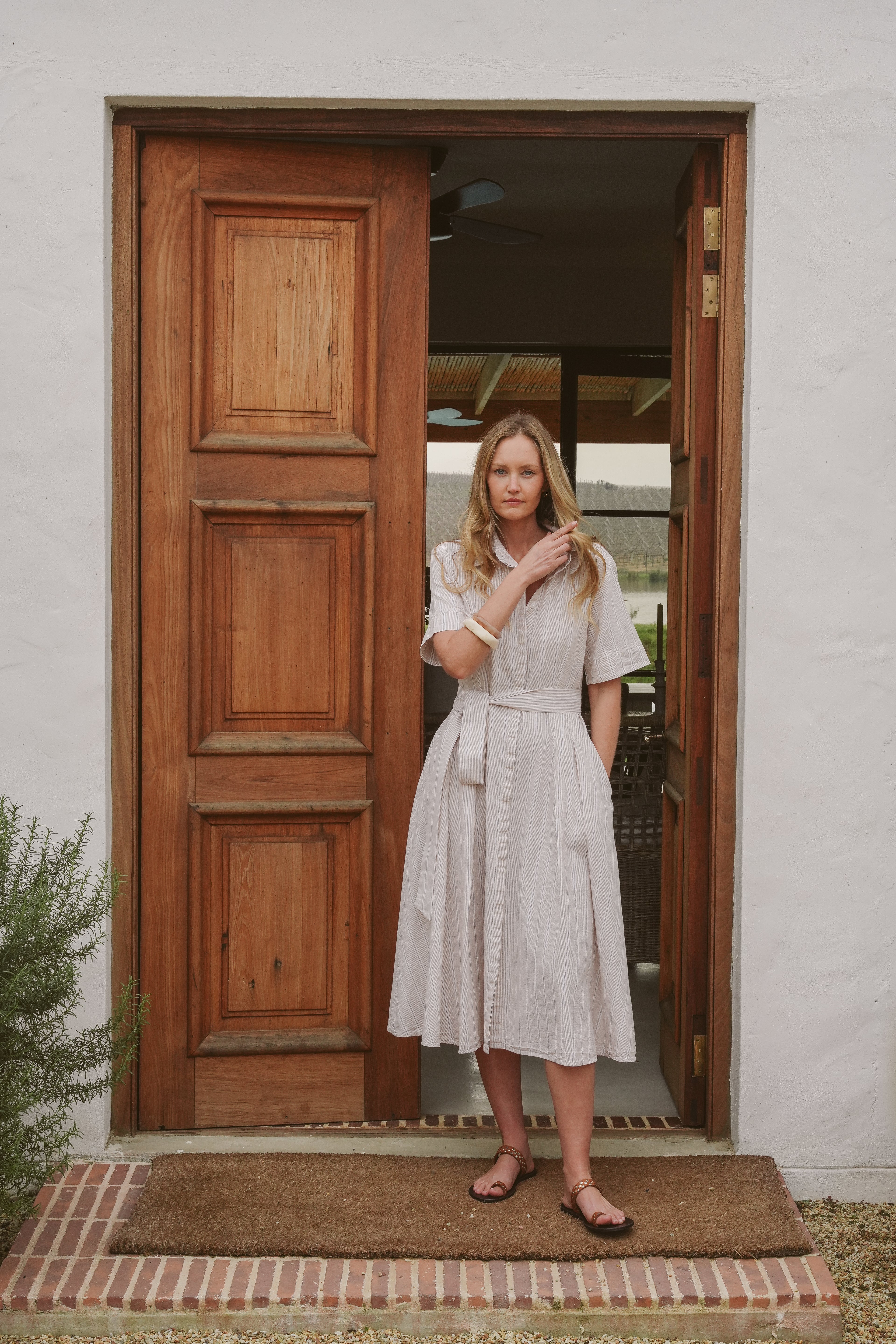 Piper Linen Blend Shirt Dress