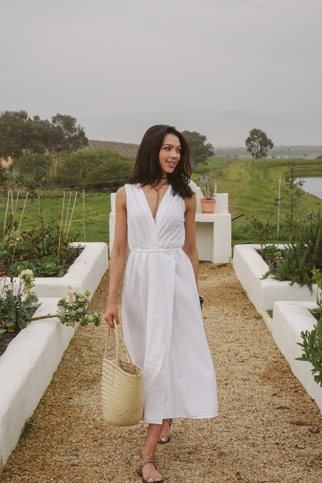 Iris Cotton Wrap Dress