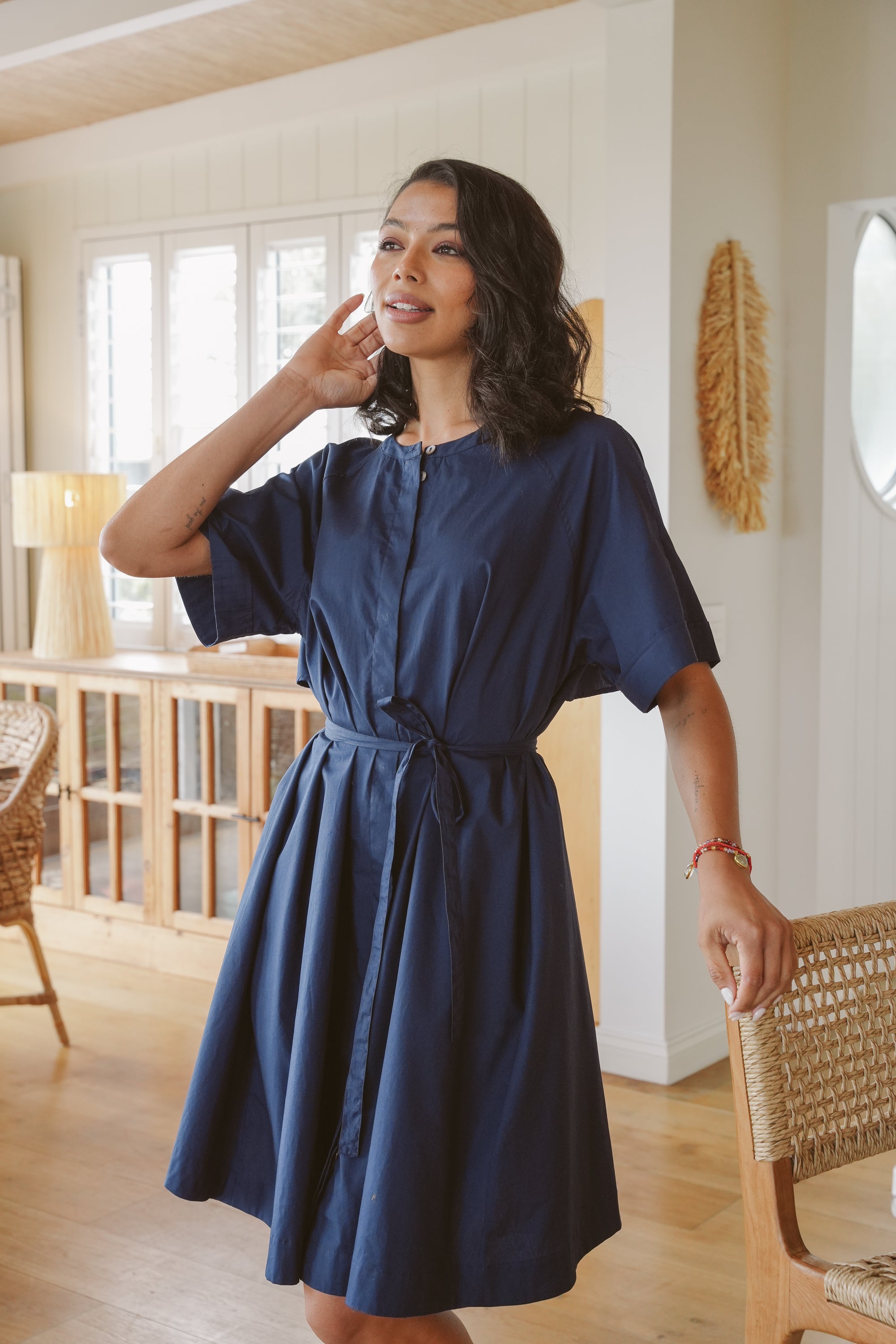 Pippa Poplin Short Dress