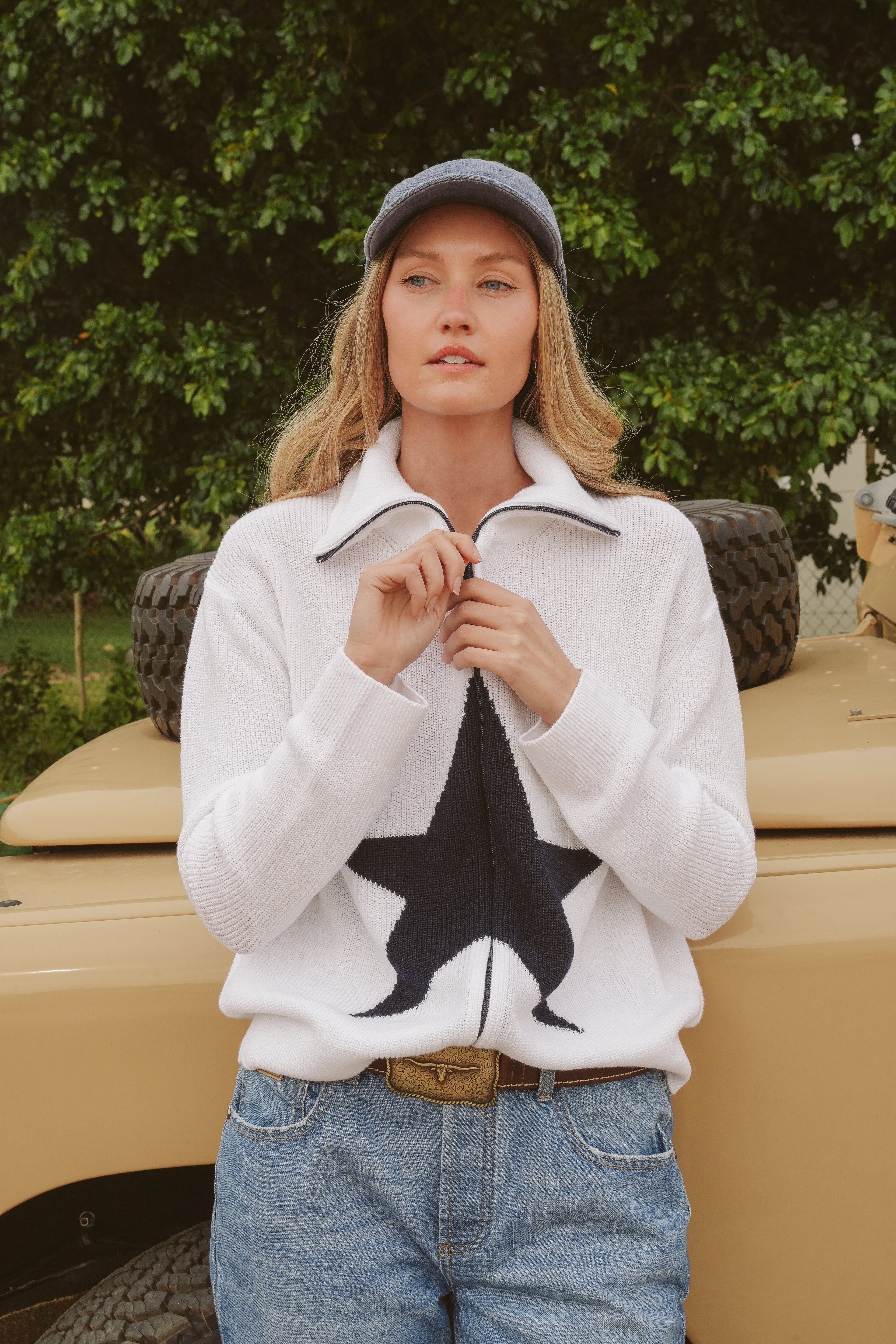 Chiara Cotton Zip-Through Knit