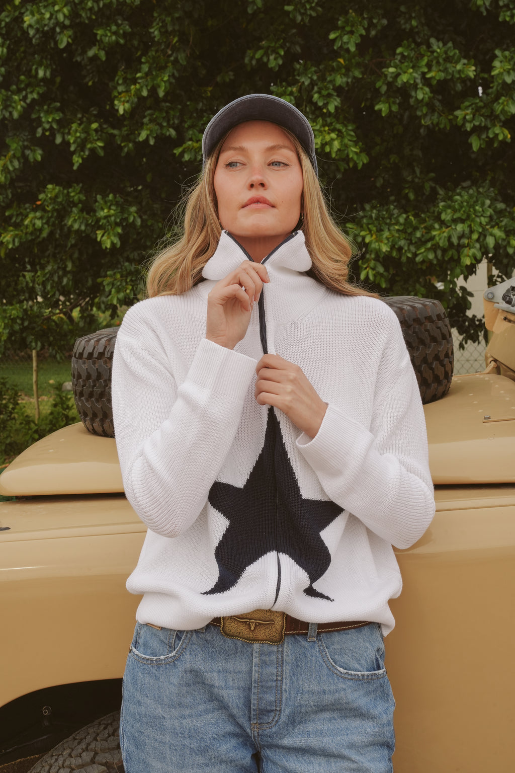 Chiara Cotton Zip-Through Knit