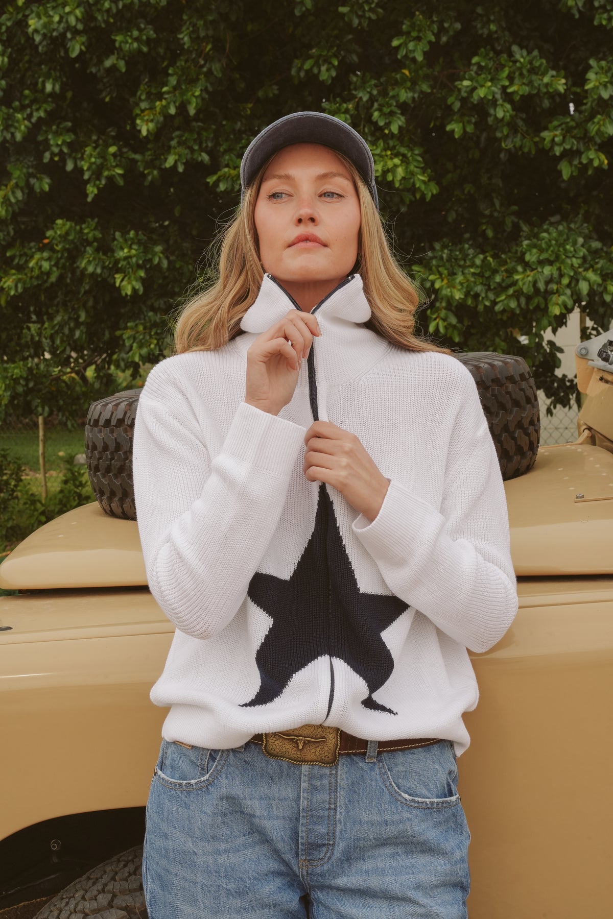 Chiara Cotton Zip-Through Knit