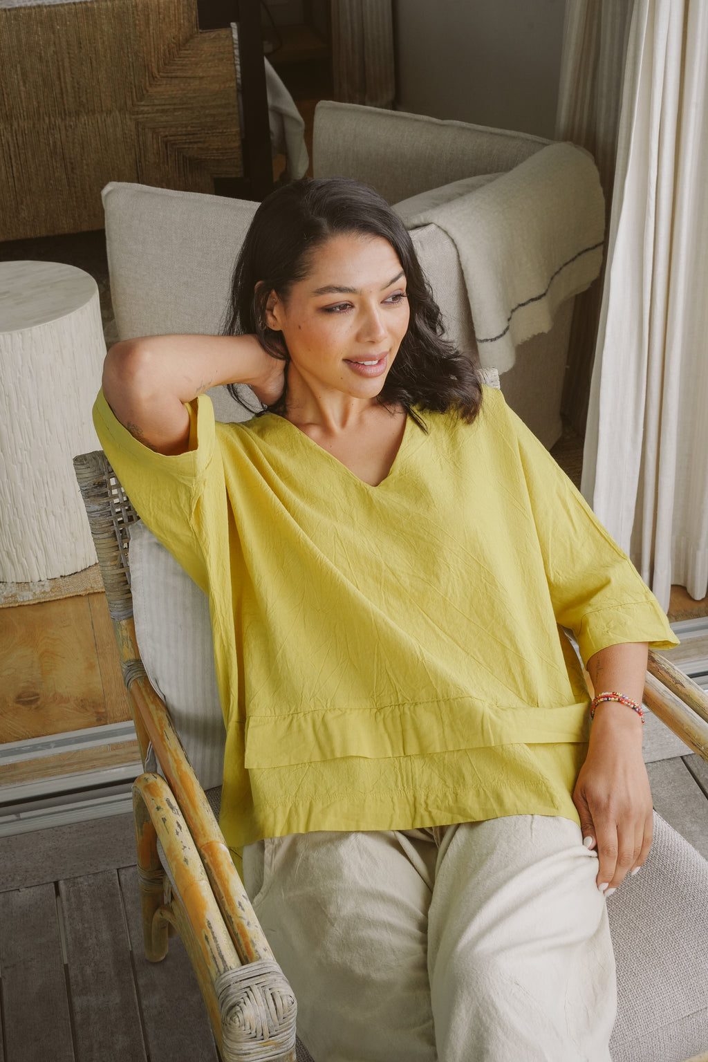 Bee Cotton Tiered Top