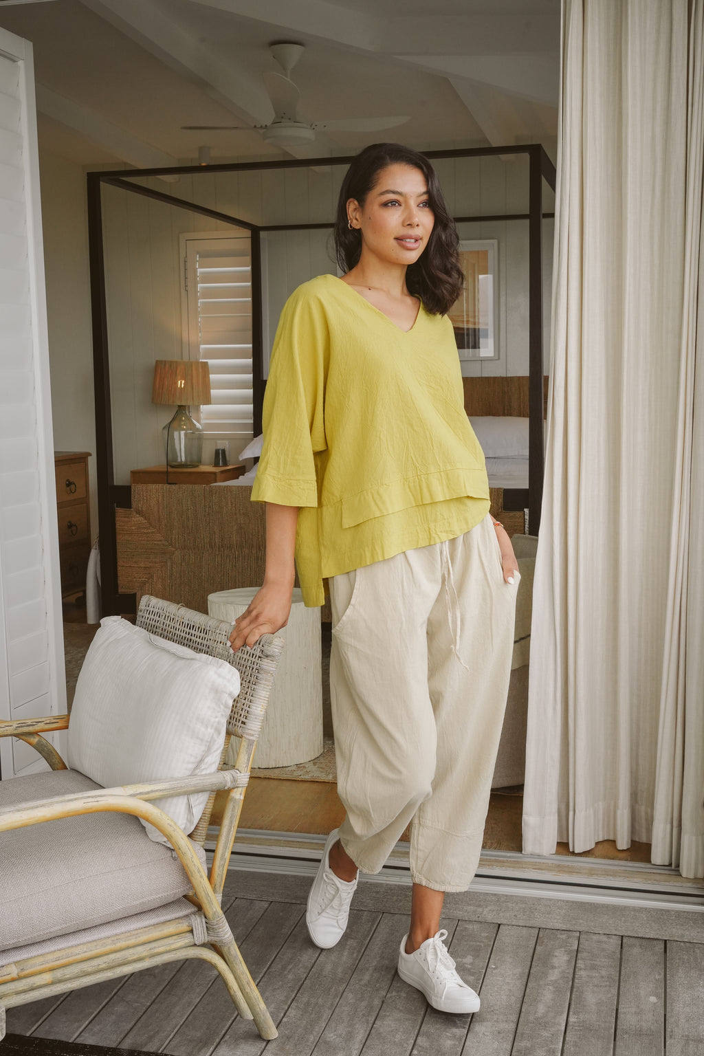 Bee Cotton Tiered Top