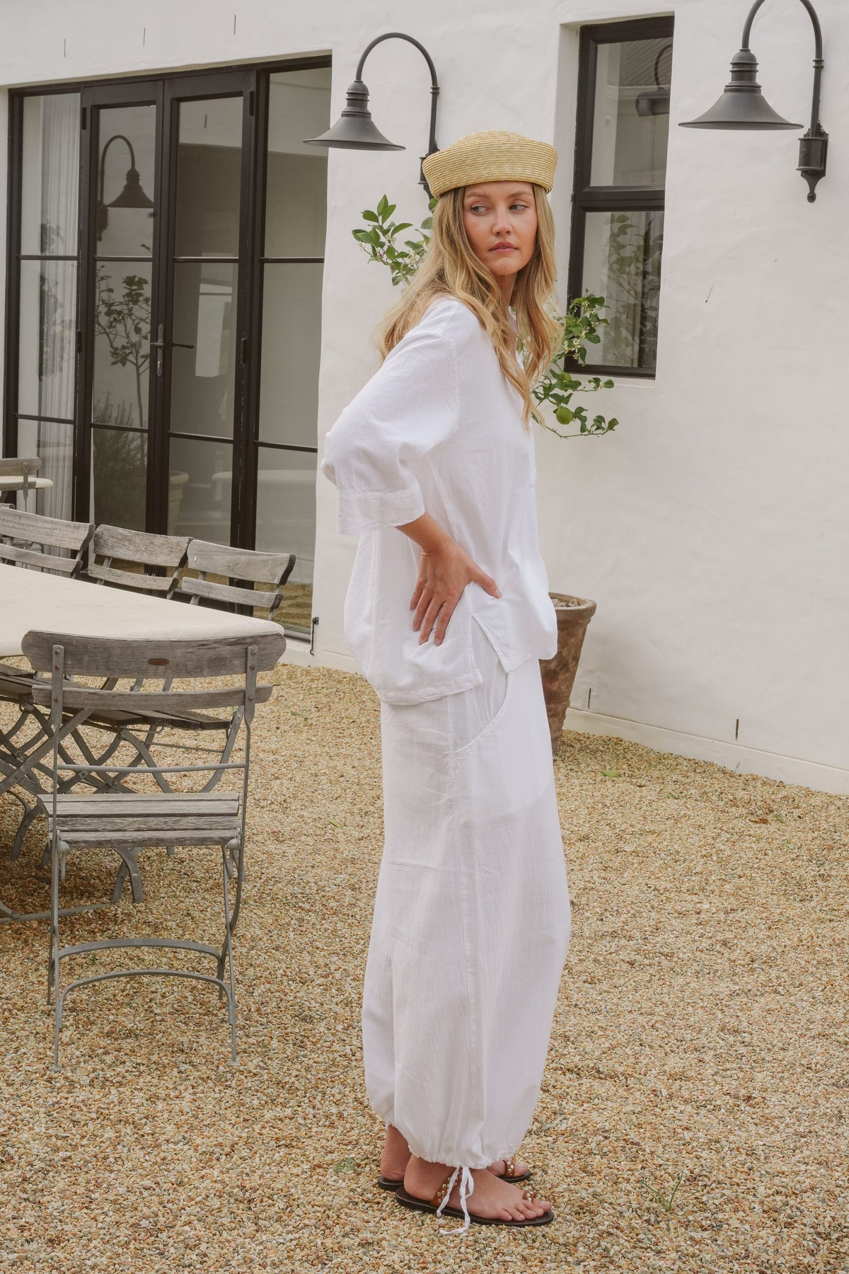 Azure Cotton Bib Shirt