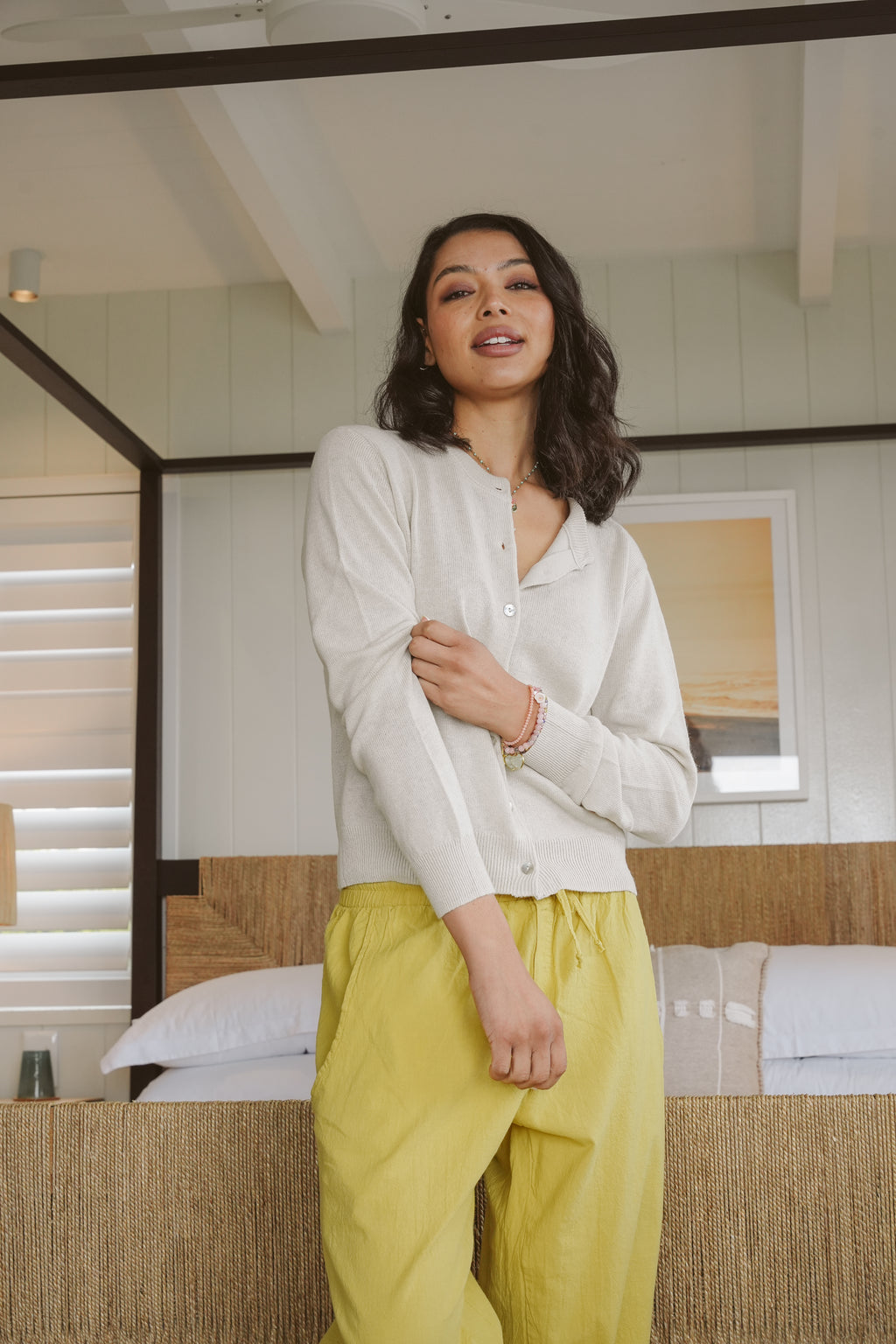 Drew Wool Blend Classic Cardigan