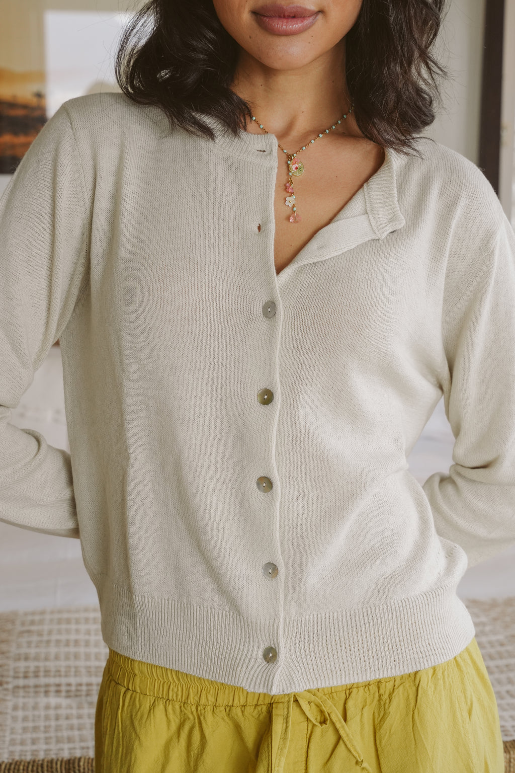 Drew Wool Blend Classic Cardigan