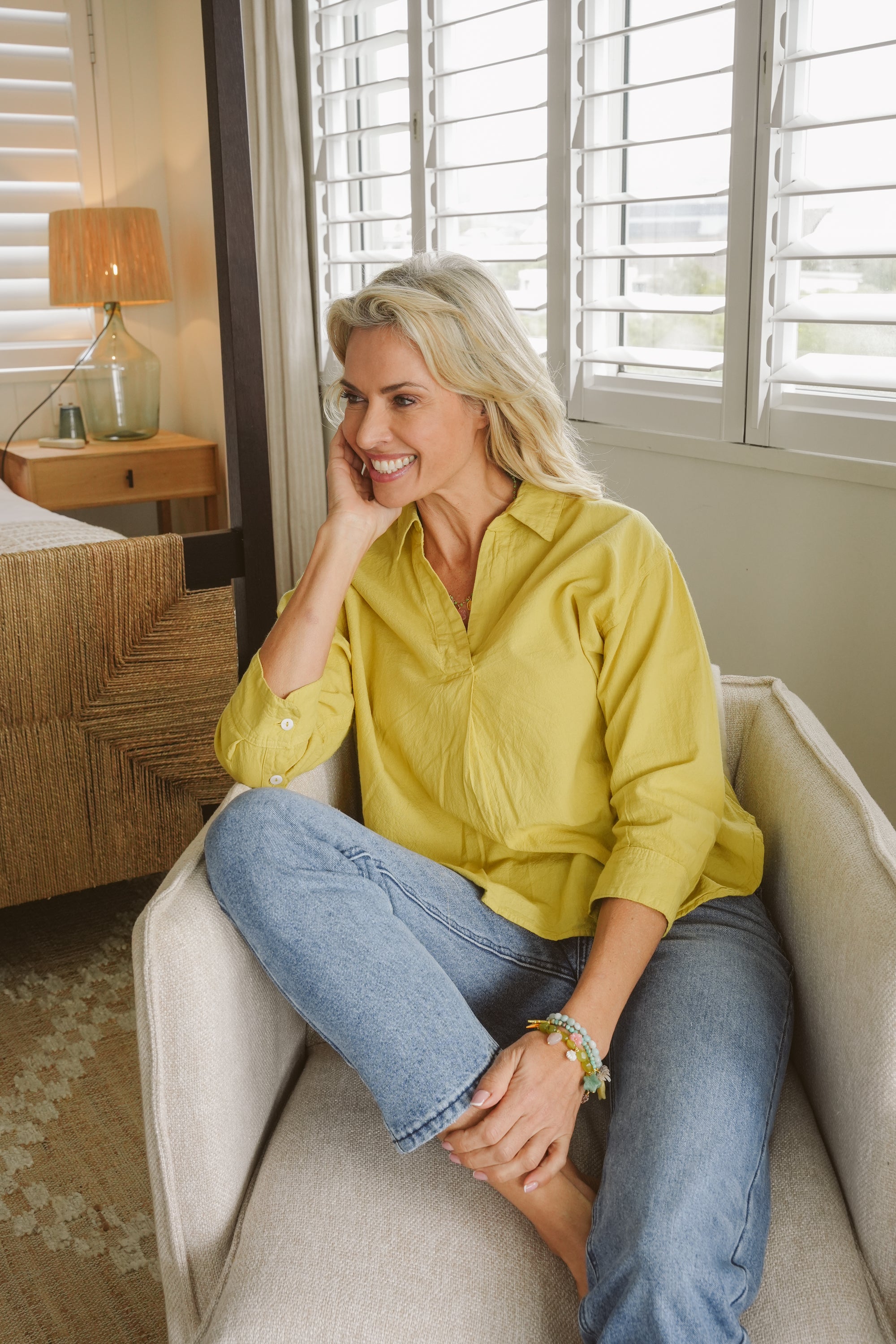 Kate Cotton 3/4 Sleeve Shirt