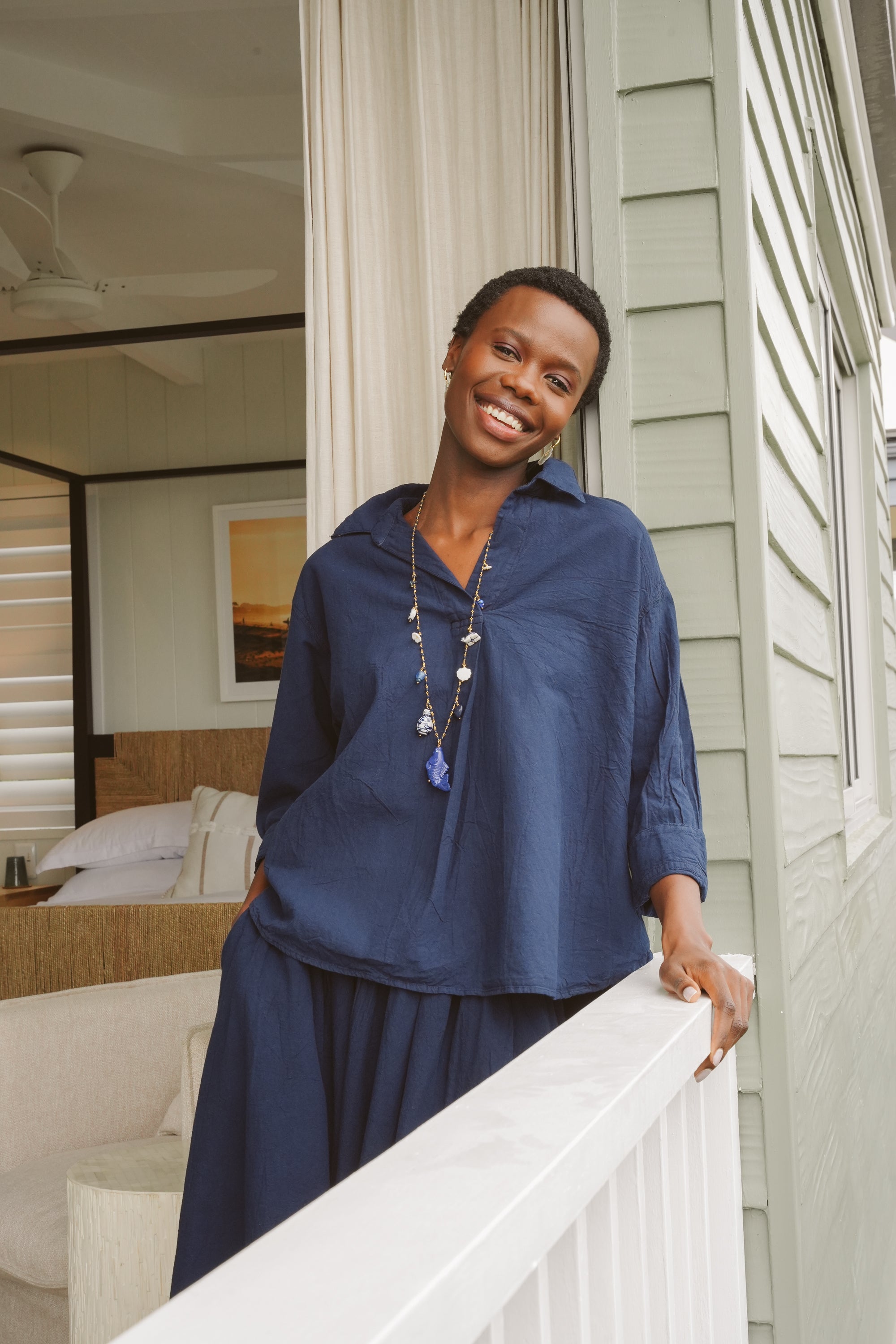 Kate Cotton 3/4 Sleeve Shirt