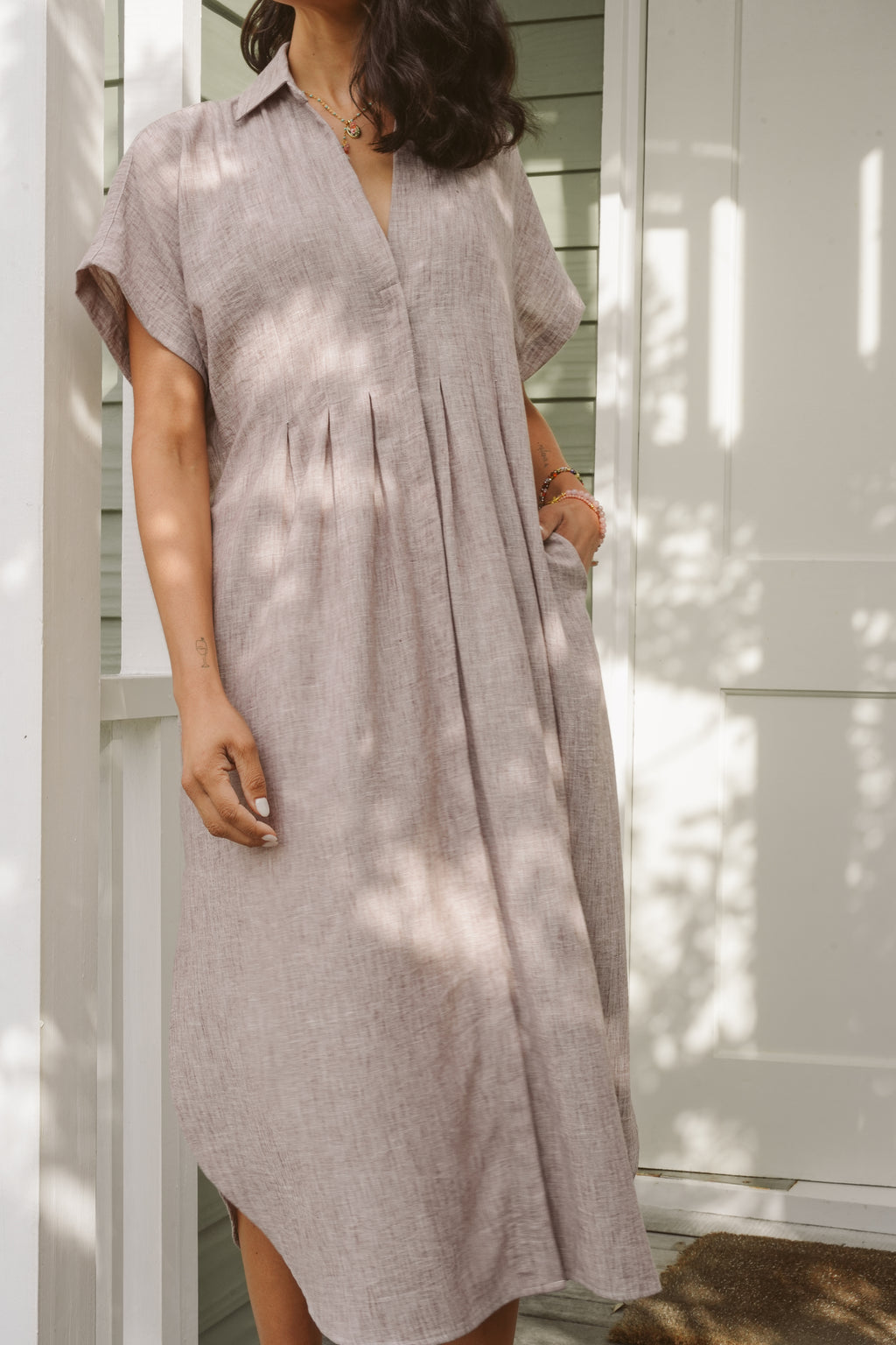 Daisy Eco-Poly Pleat Dress