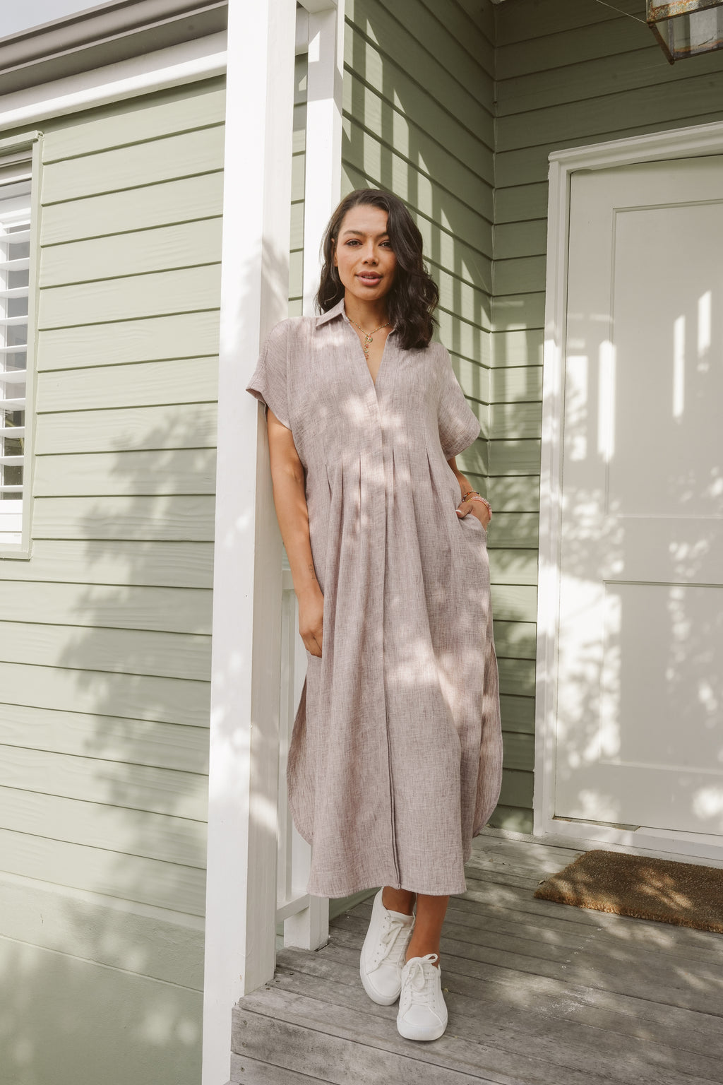 Daisy Eco-Poly Pleat Dress