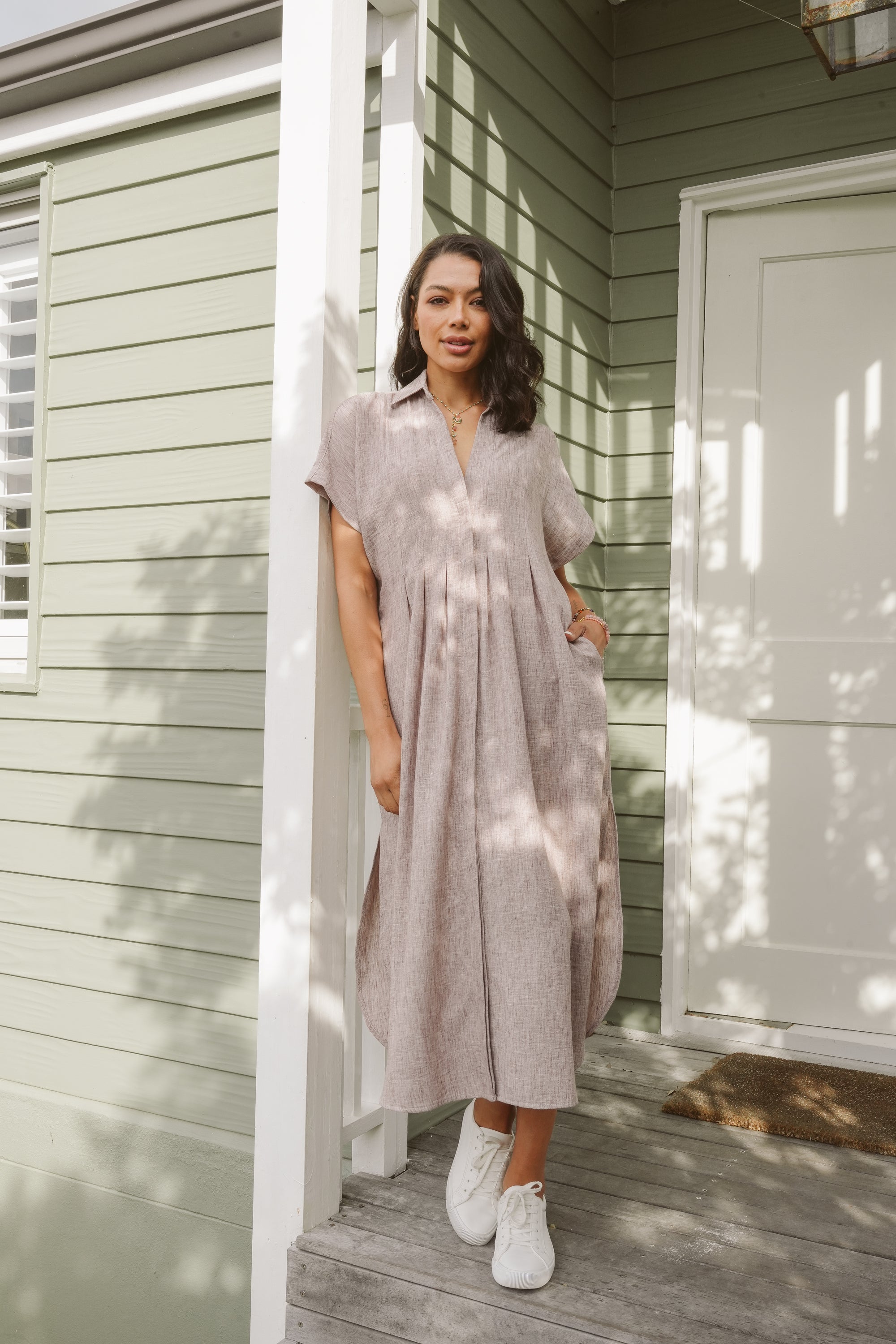 Daisy Eco-Poly Pleat Dress