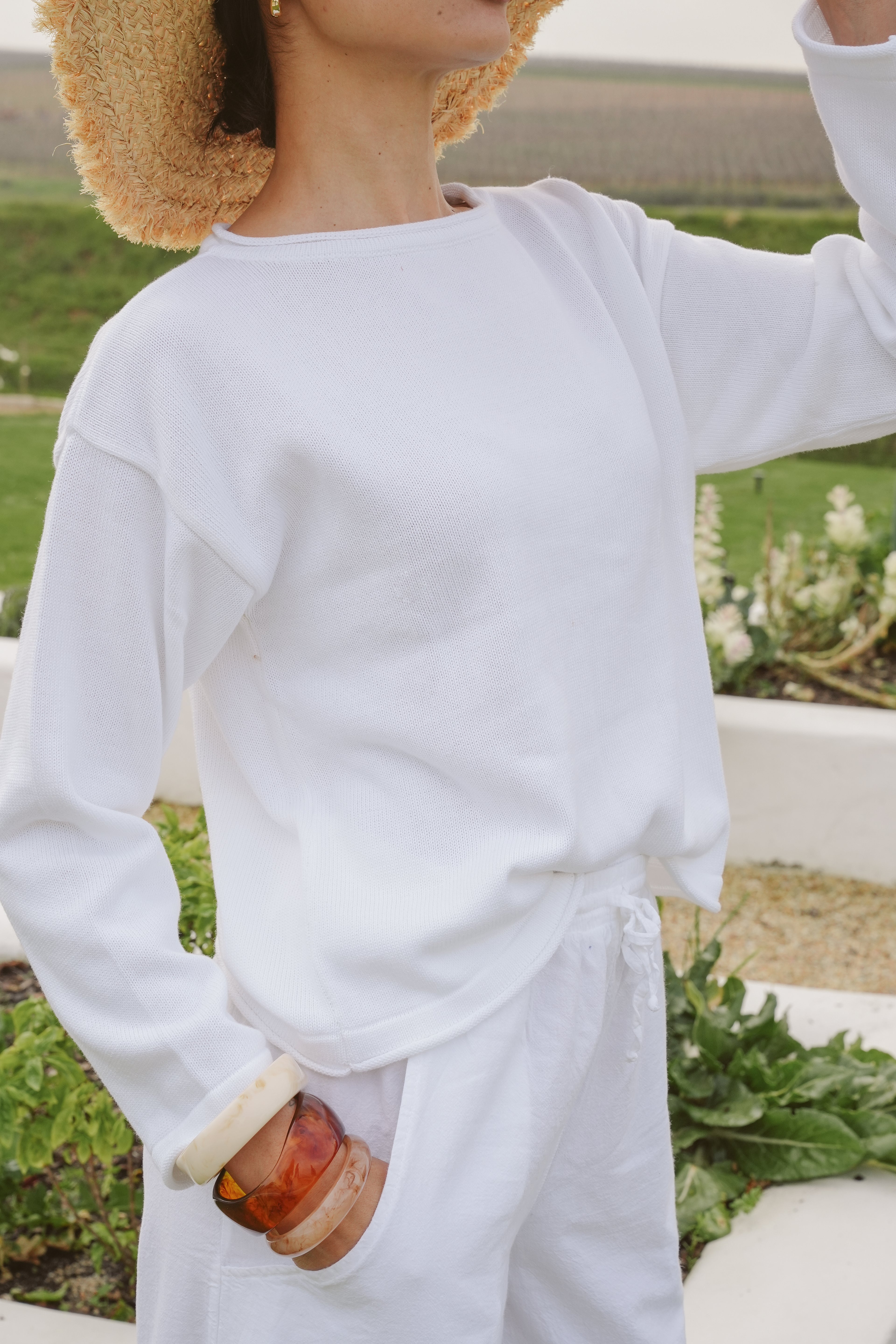 Petal Cotton Boxy Knit