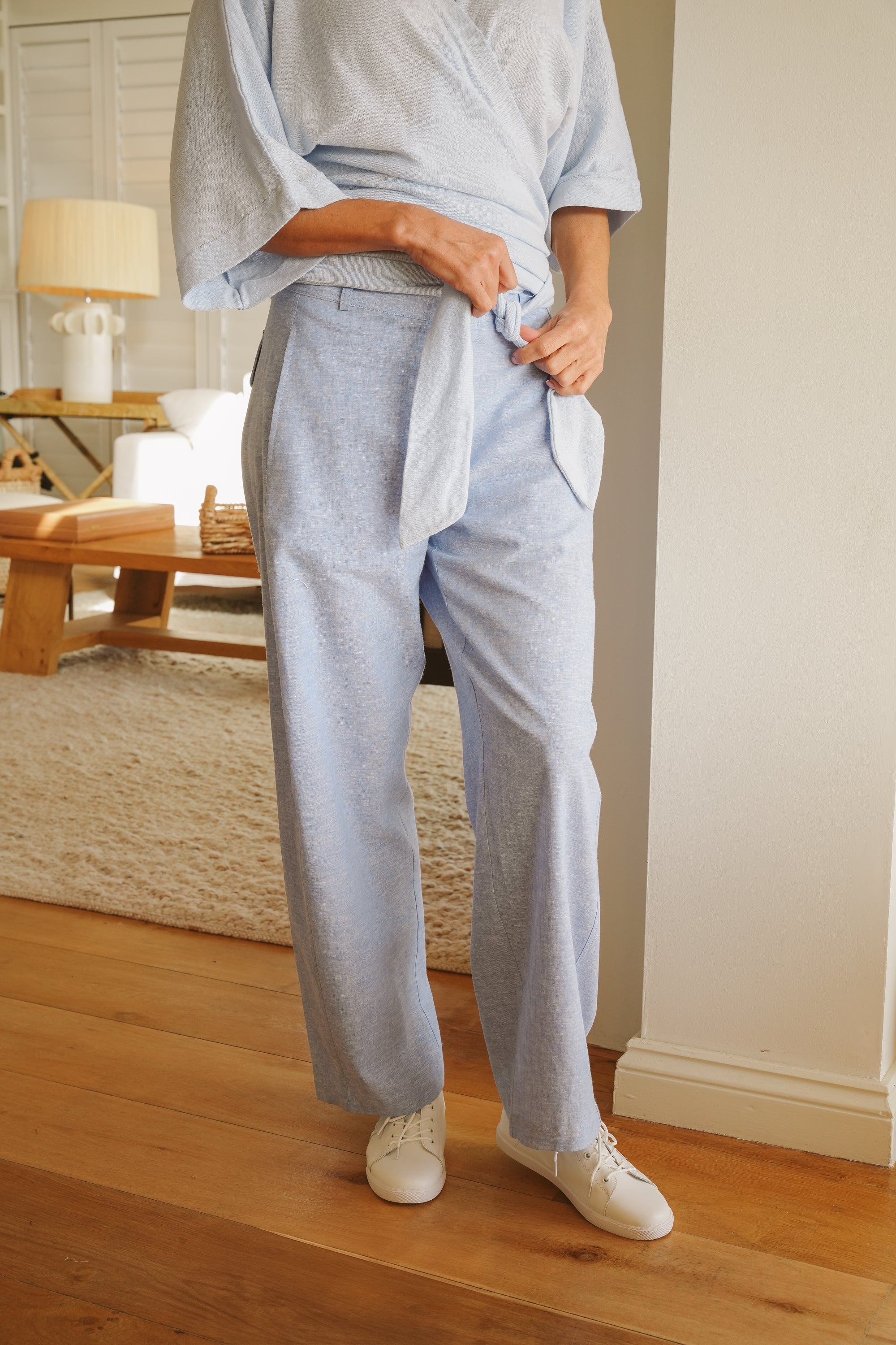 Maggie Linen Barrel Trousers