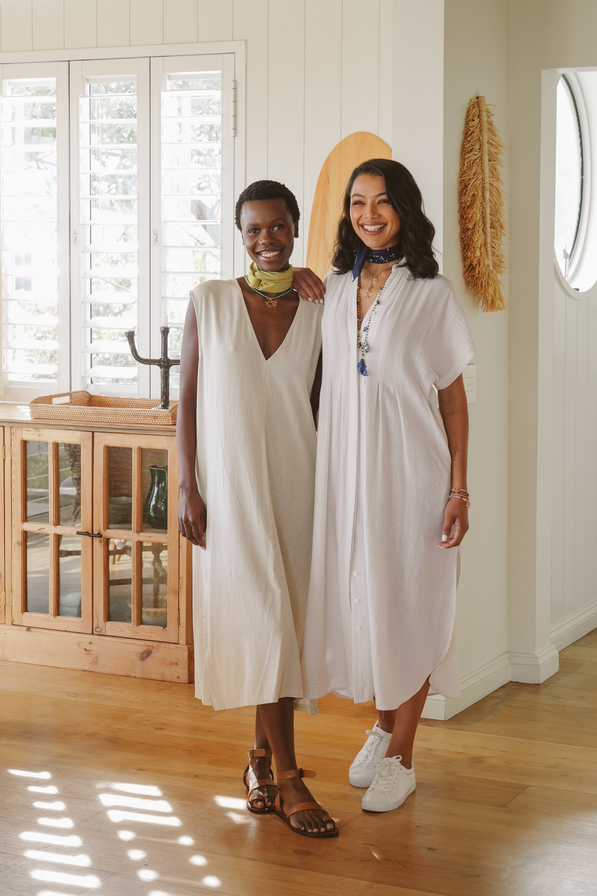 Edie Linen V-Neck Shift Dress