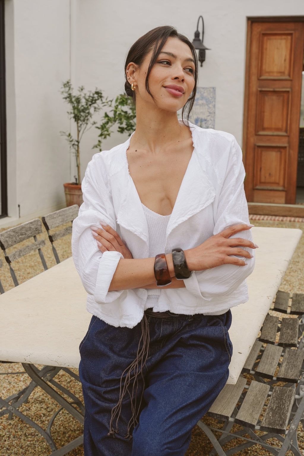 Sophia Cotton Biker Jacket