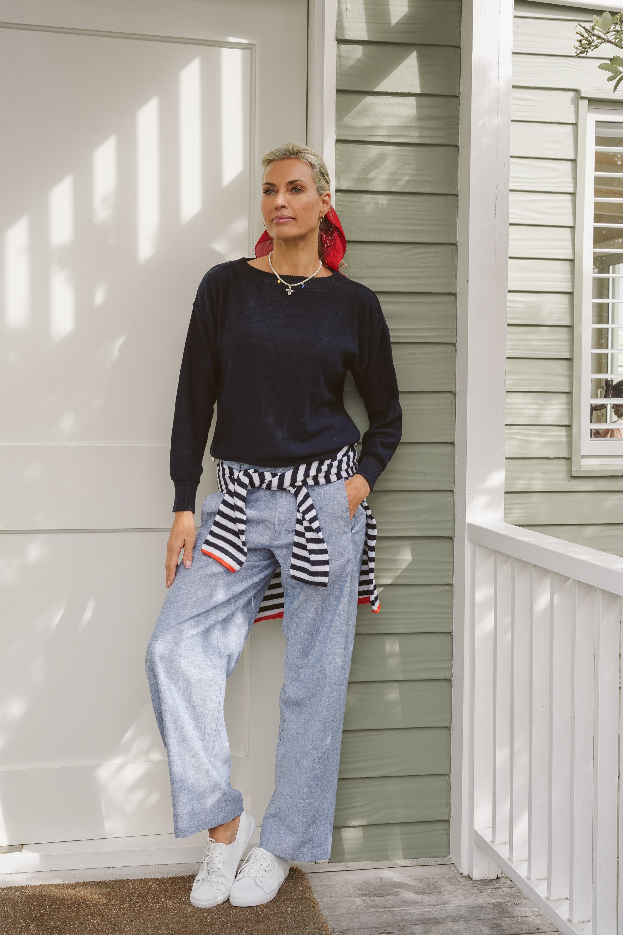 Maggie Linen Barrel Trousers