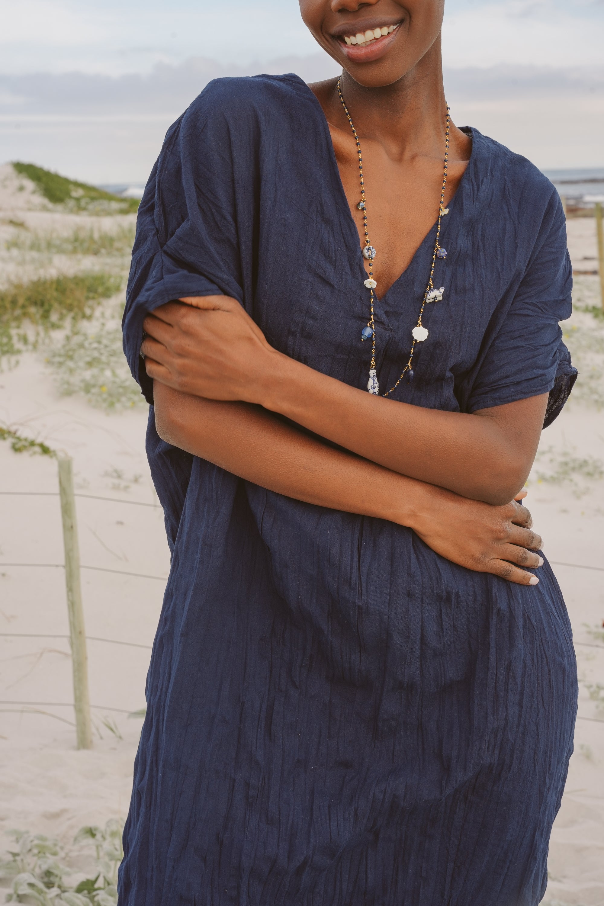 Sage Cotton Flowy Kaftan