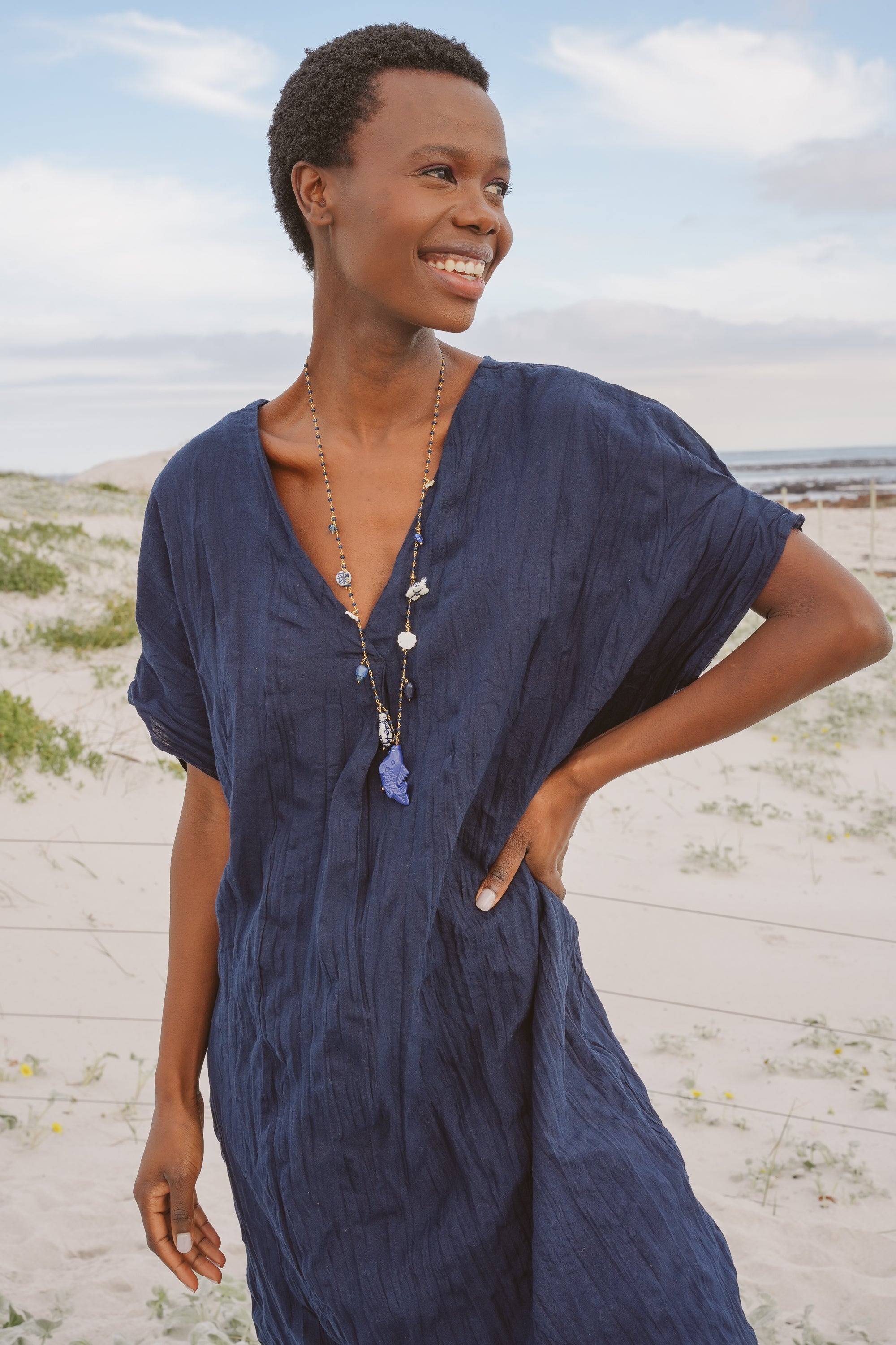 Sage Cotton Flowy Kaftan