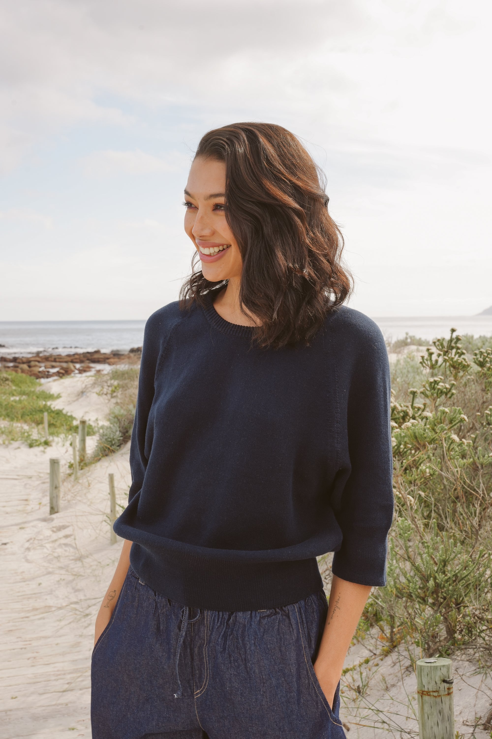 Tina Cotton Batwing Knit