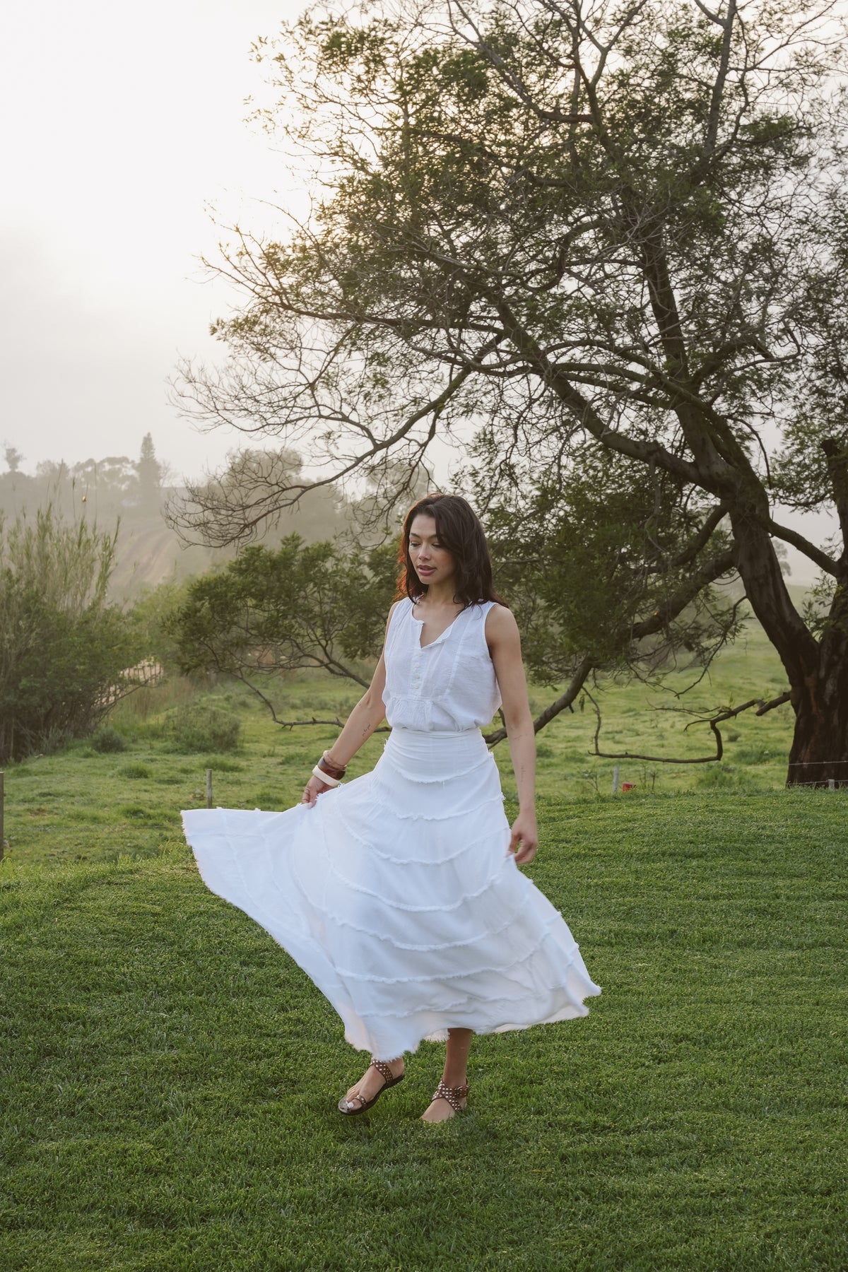 Poppy Cotton Tiered Skirt