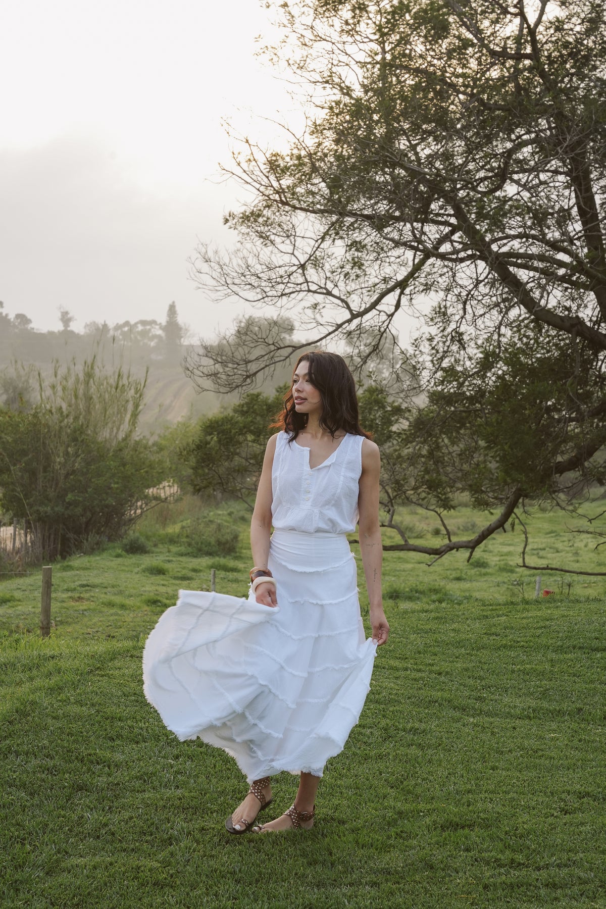 Poppy Cotton Tiered Skirt