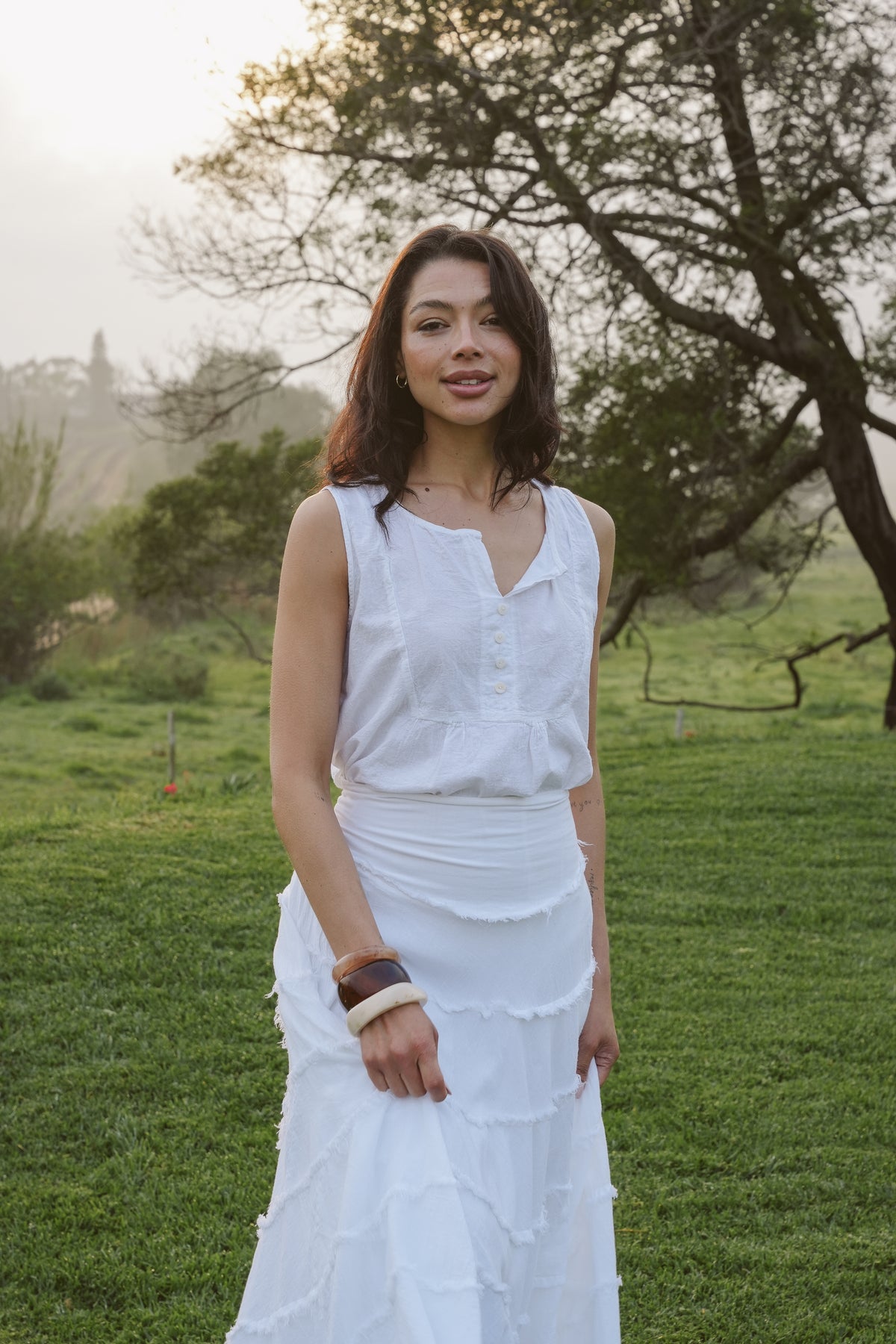 Poppy Cotton Tiered Skirt