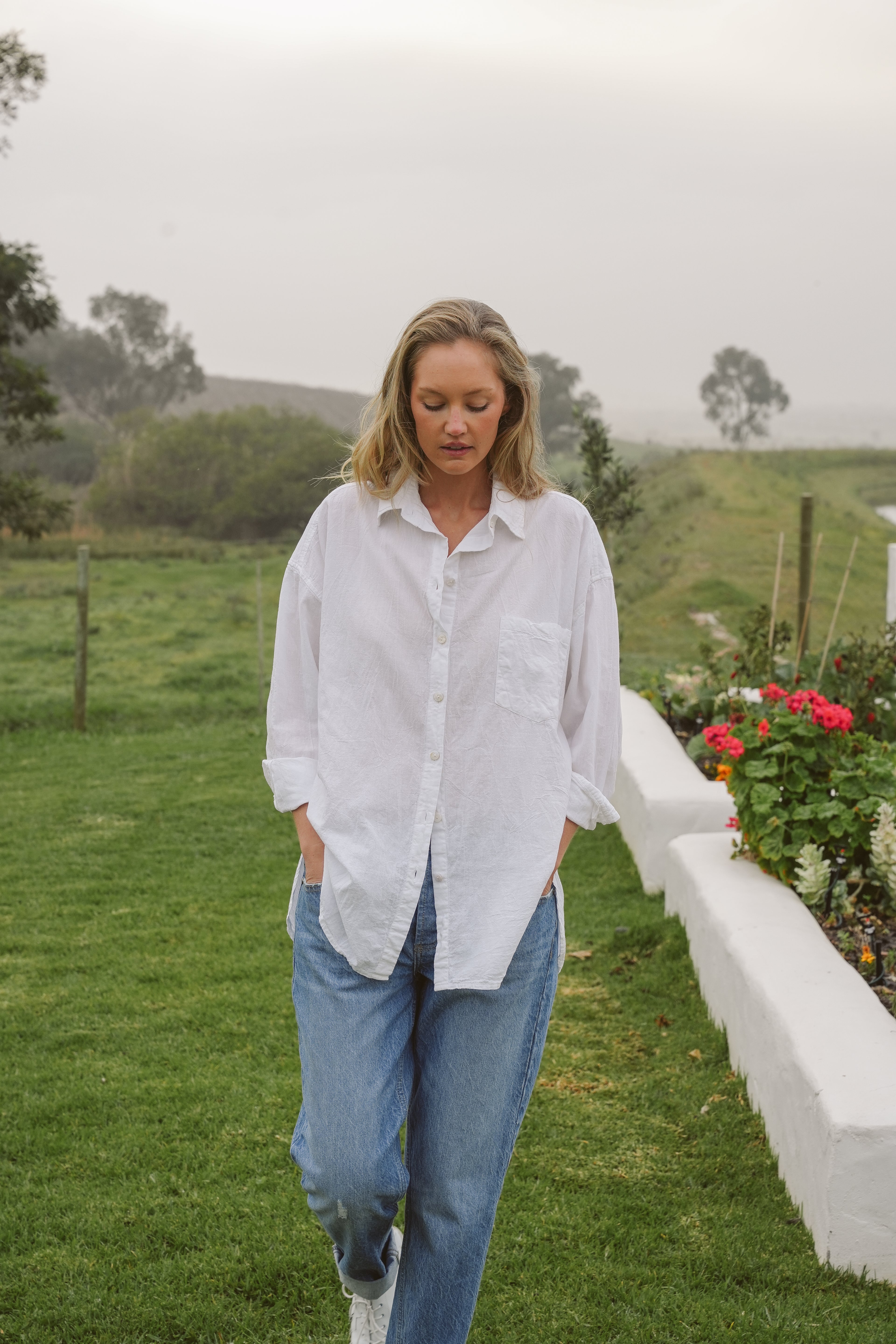 Sadie Cotton Boyfriend Shirt